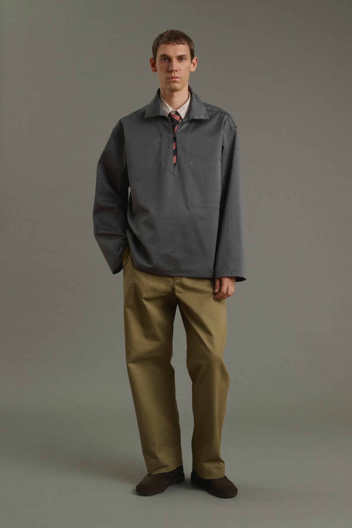 Vareuse Pierre - Gris Foncé - Coton - Homme vue 3