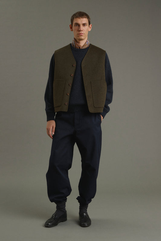 Jacket Romain - Heathered Khaki - Double-Faced - Men