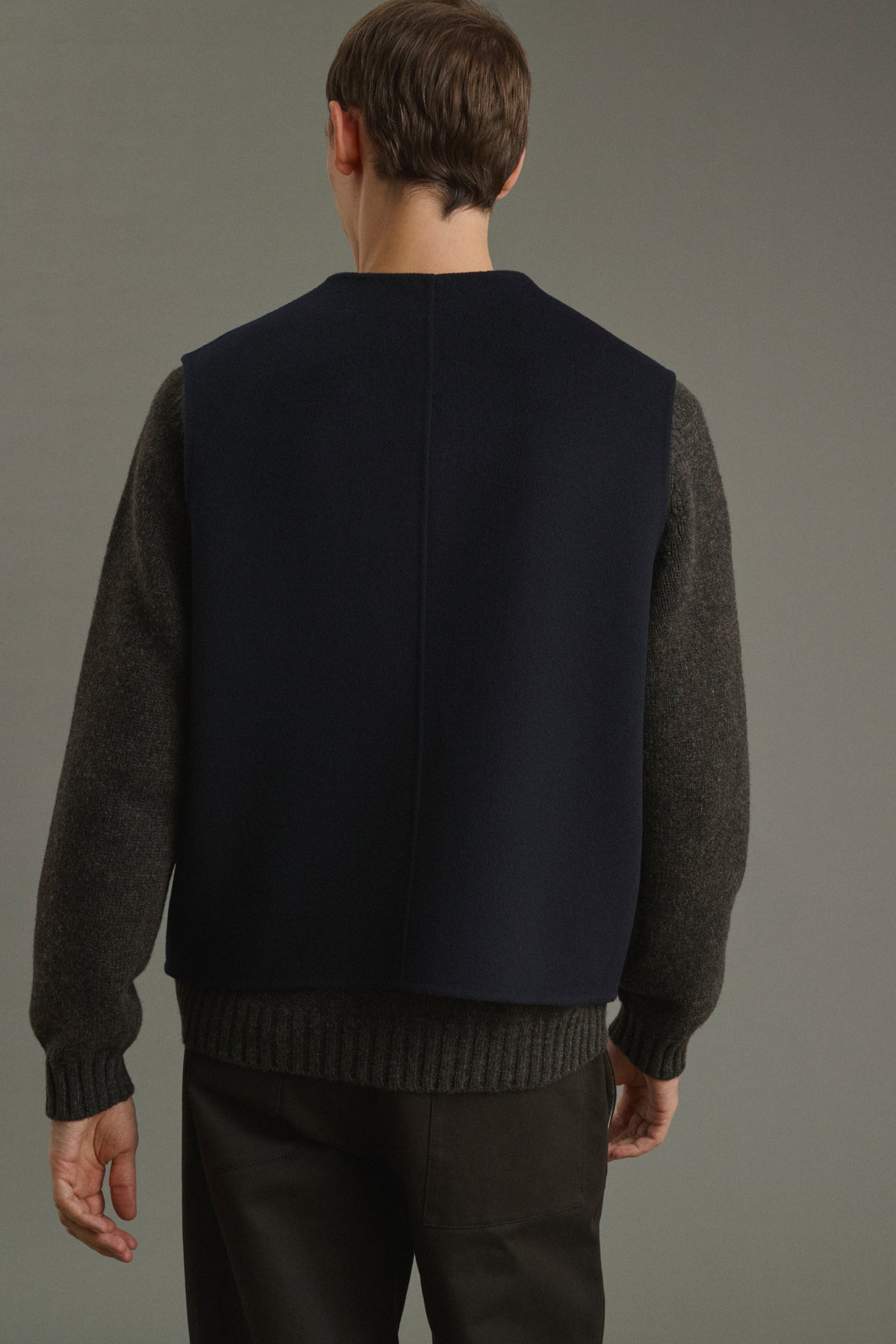 Romain jacket - Deep Navy - Double-Faced Fabric - Men