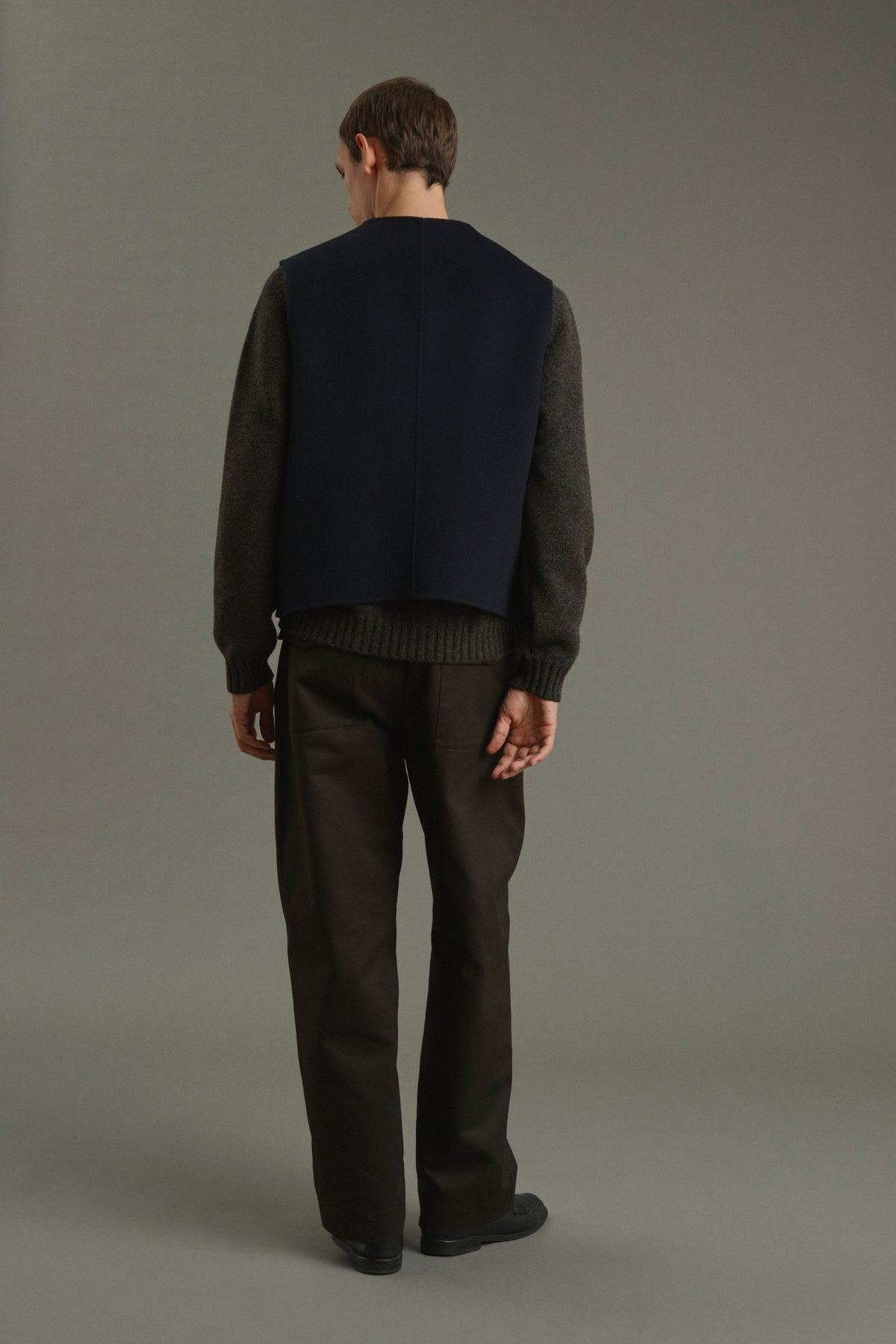 Romain jacket - Deep Navy - Double-Faced Fabric - Men
