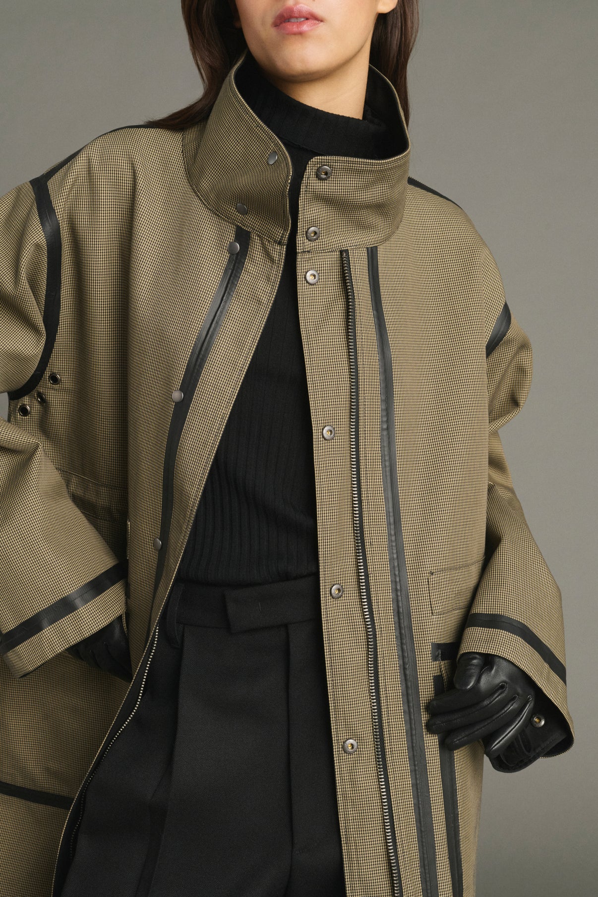 Luce coat - Black/Beige - Cotton - Women vue 6