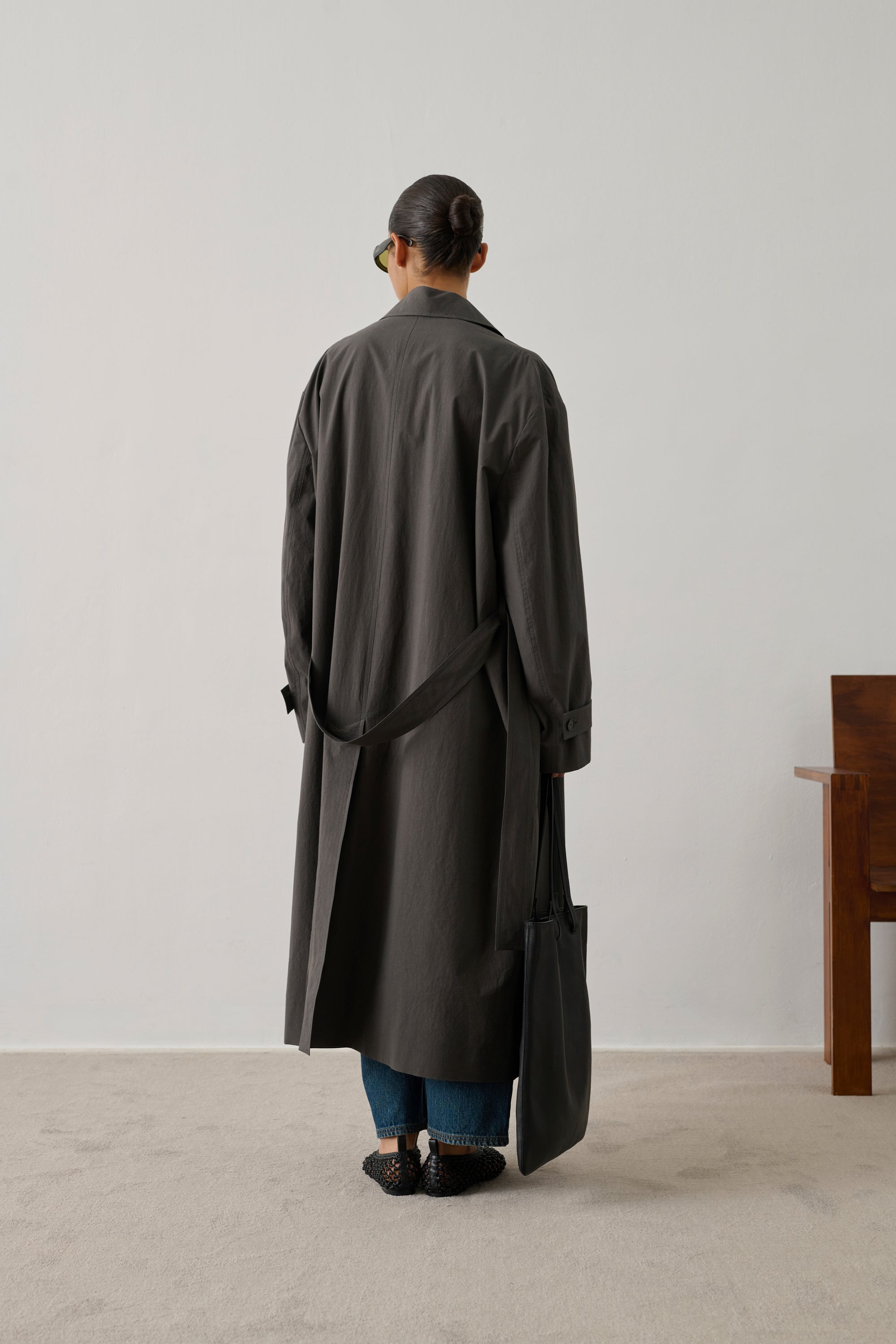 Trench Helio - Anthracite Cotton Women - Soeur