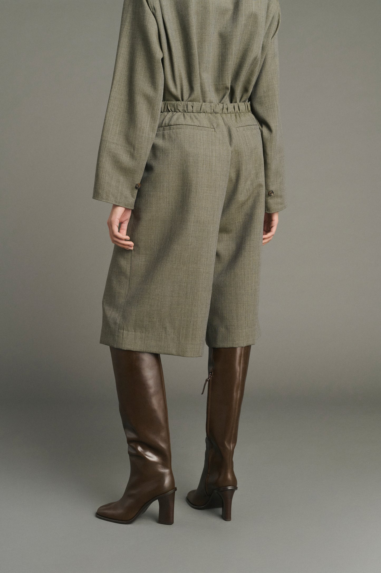 Bermuda Louison - Vert De Gris - Laine - Femme