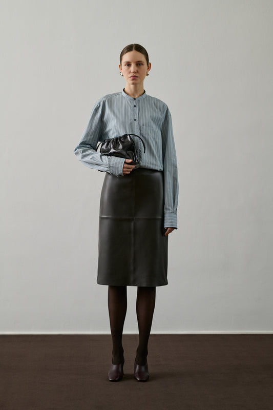 Chemise Formentera - Bleu Ciel/Noir - Coton - Femme