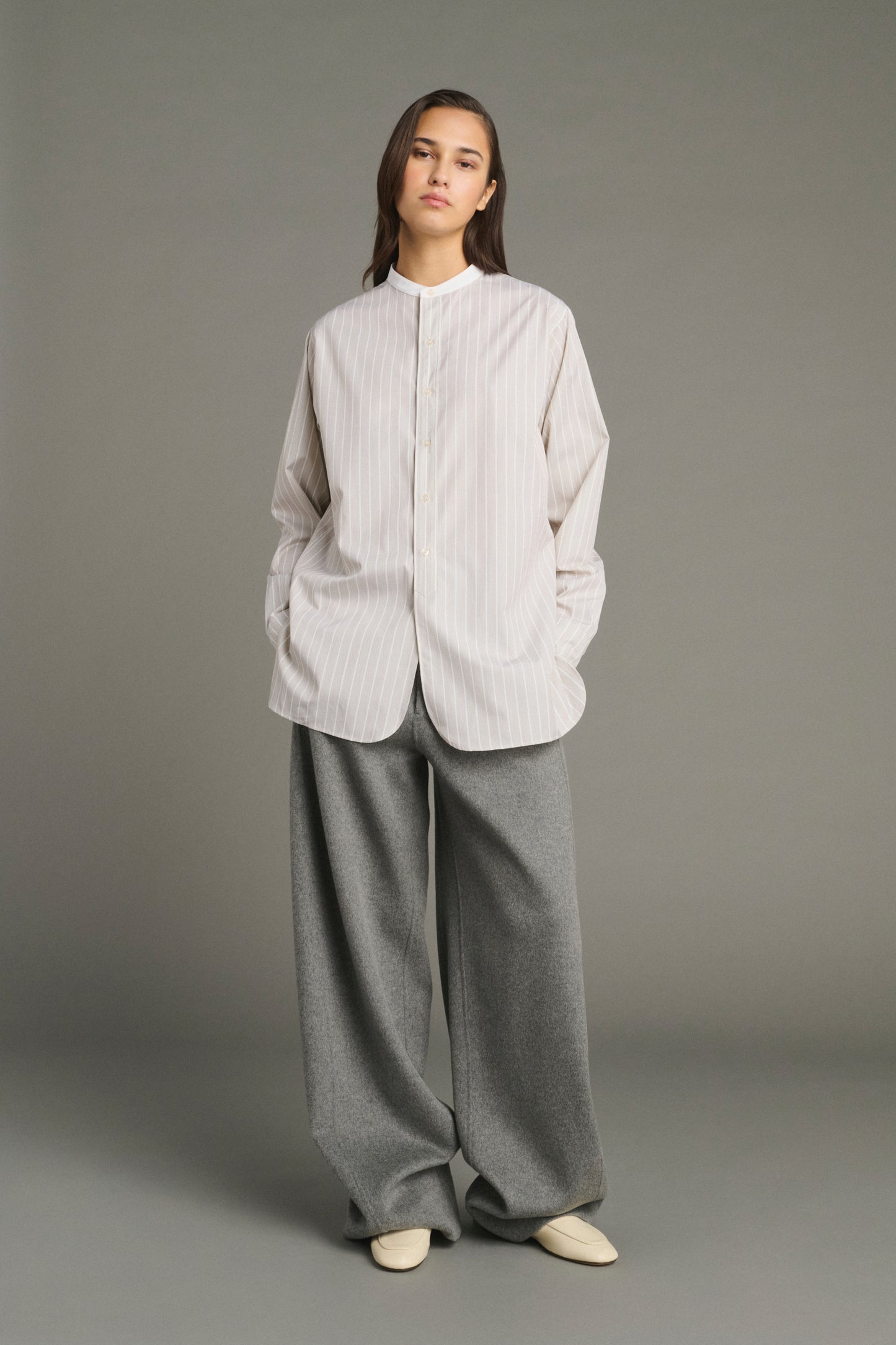 Pantalon Horatio - Gris Clair - Laine - Femme