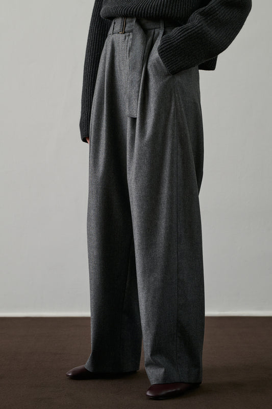Pantalon Cole - Gris - Laine - Femme