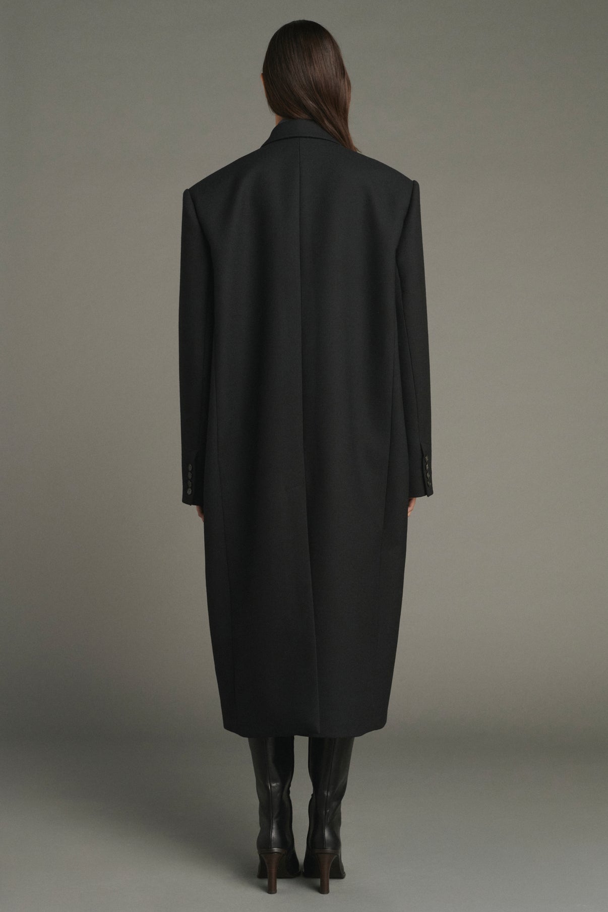 Manteau Jim - Noir - Laine - Femme vue 2