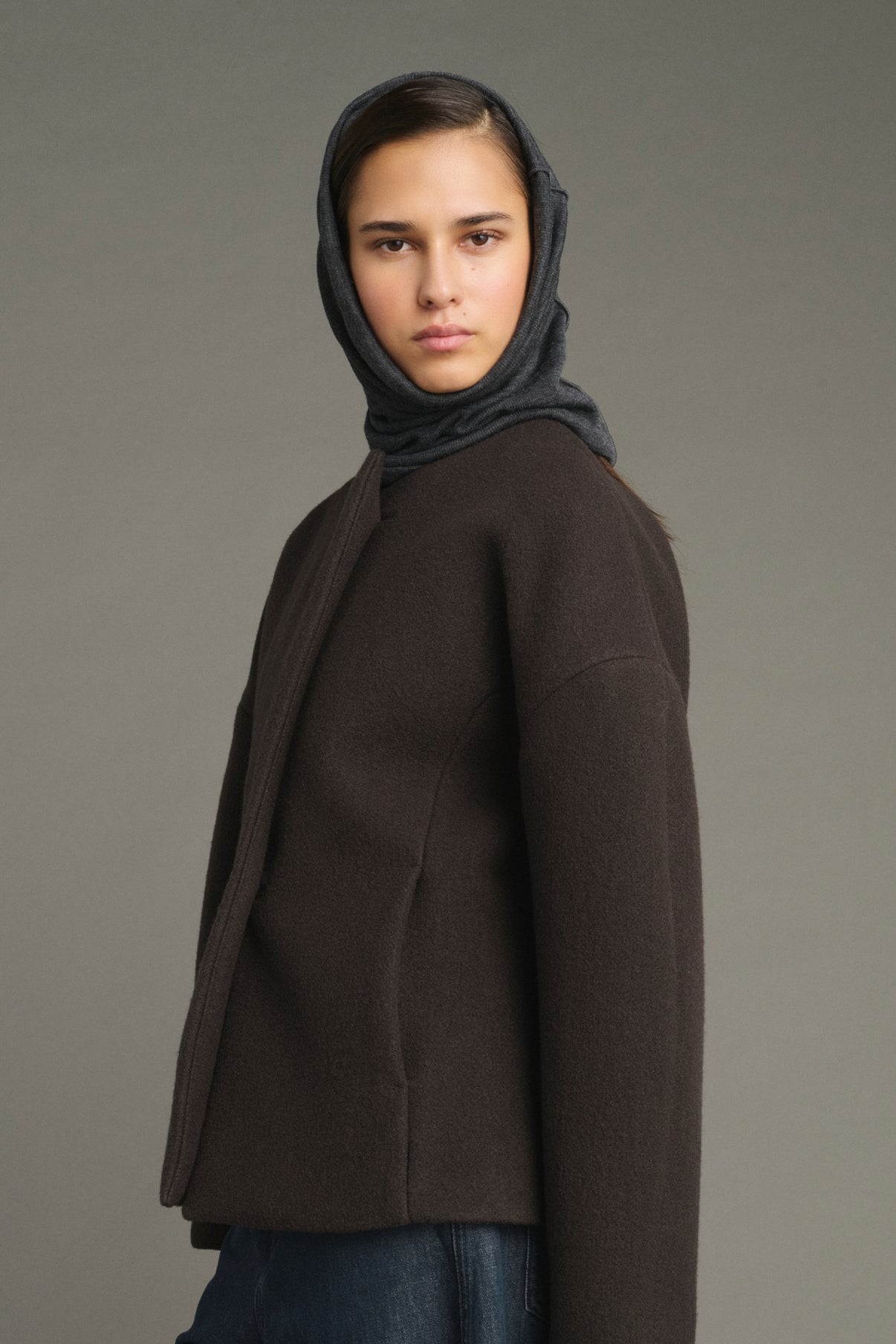 Col Lune - Gris Anthracite - Laine - Femme vue 2