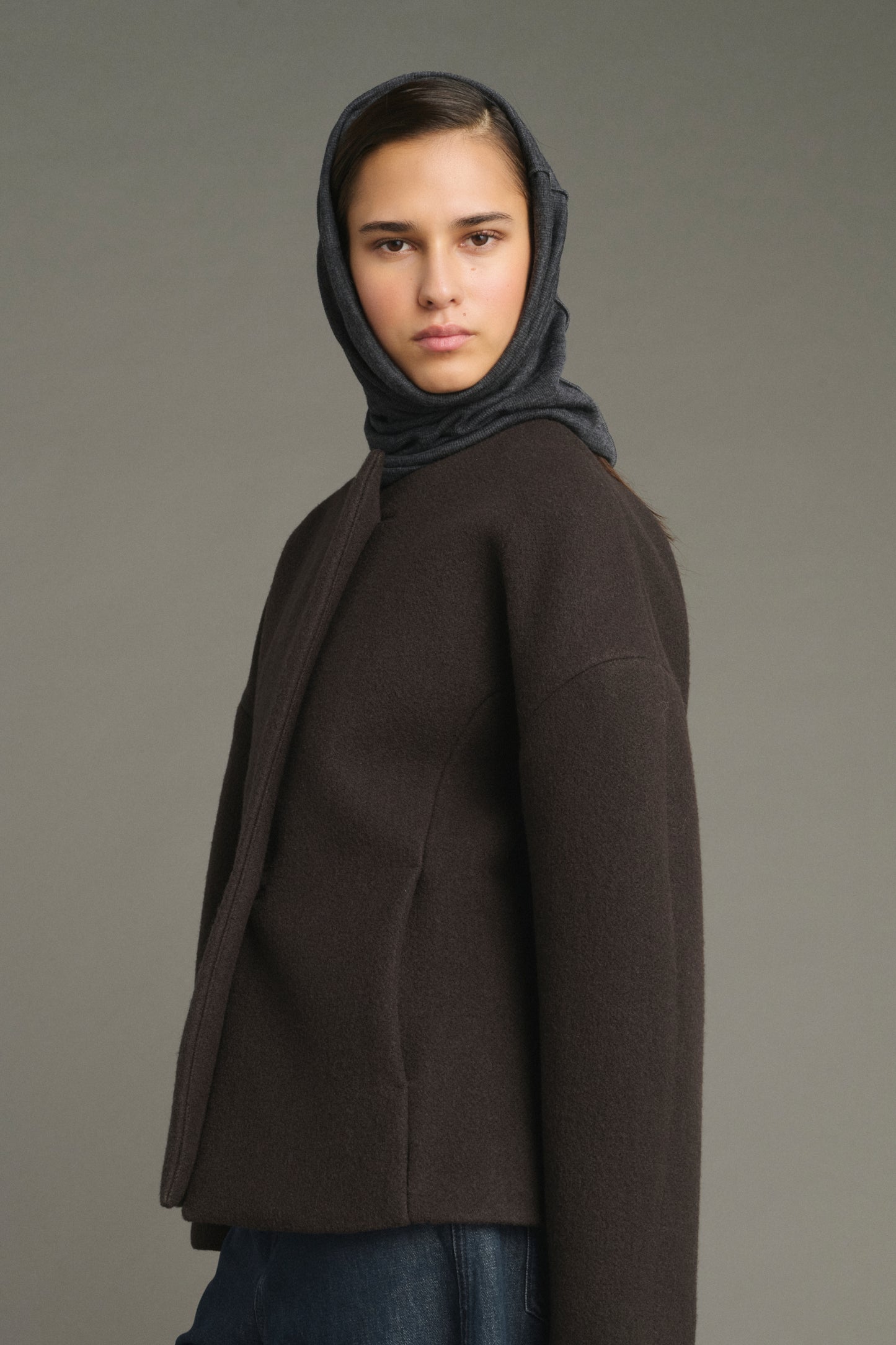 Col Lune - Gris Anthracite - Laine - Femme