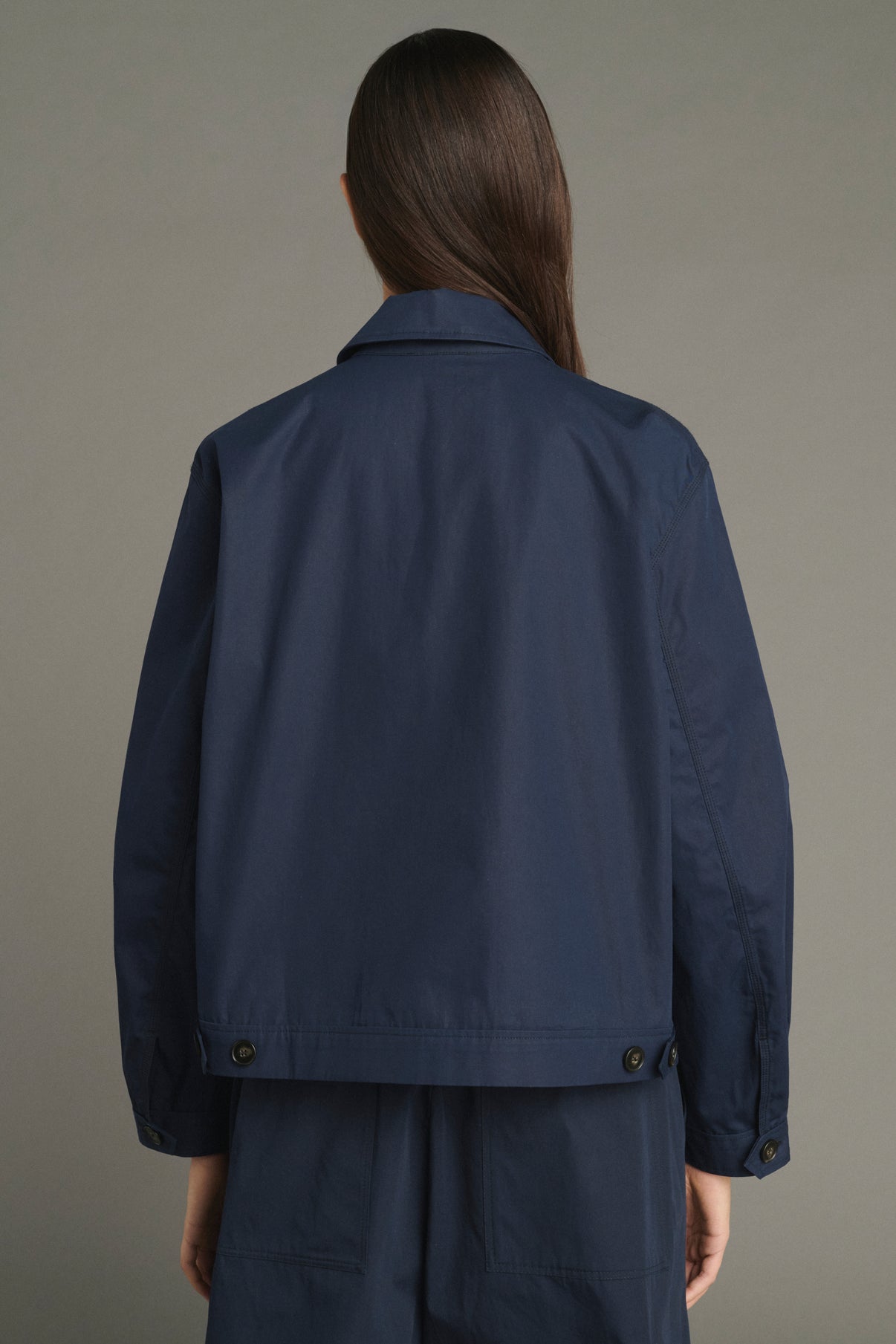 Jared Jacket - Navy - Cotton - Women vue 4
