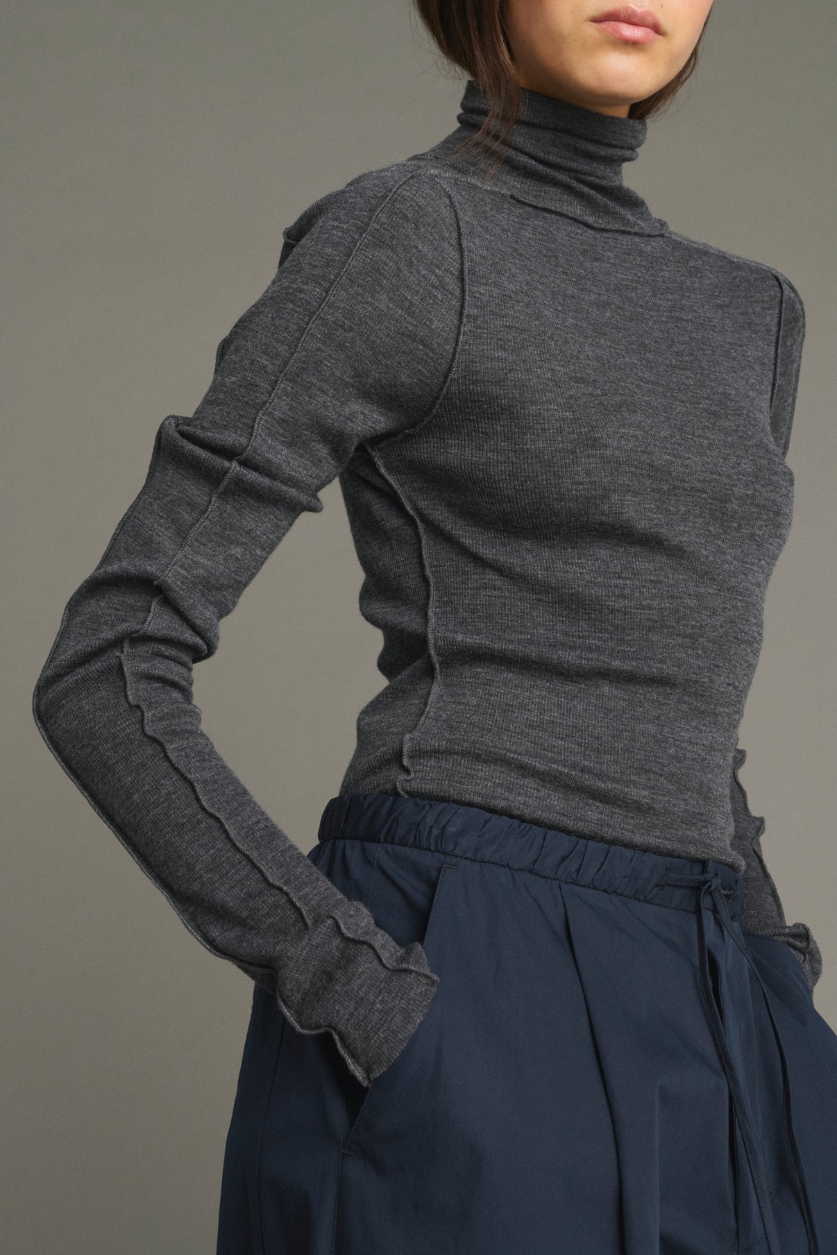 Tee-Shirt Lois - Gris Anthracite - Laine - Femme vue 3