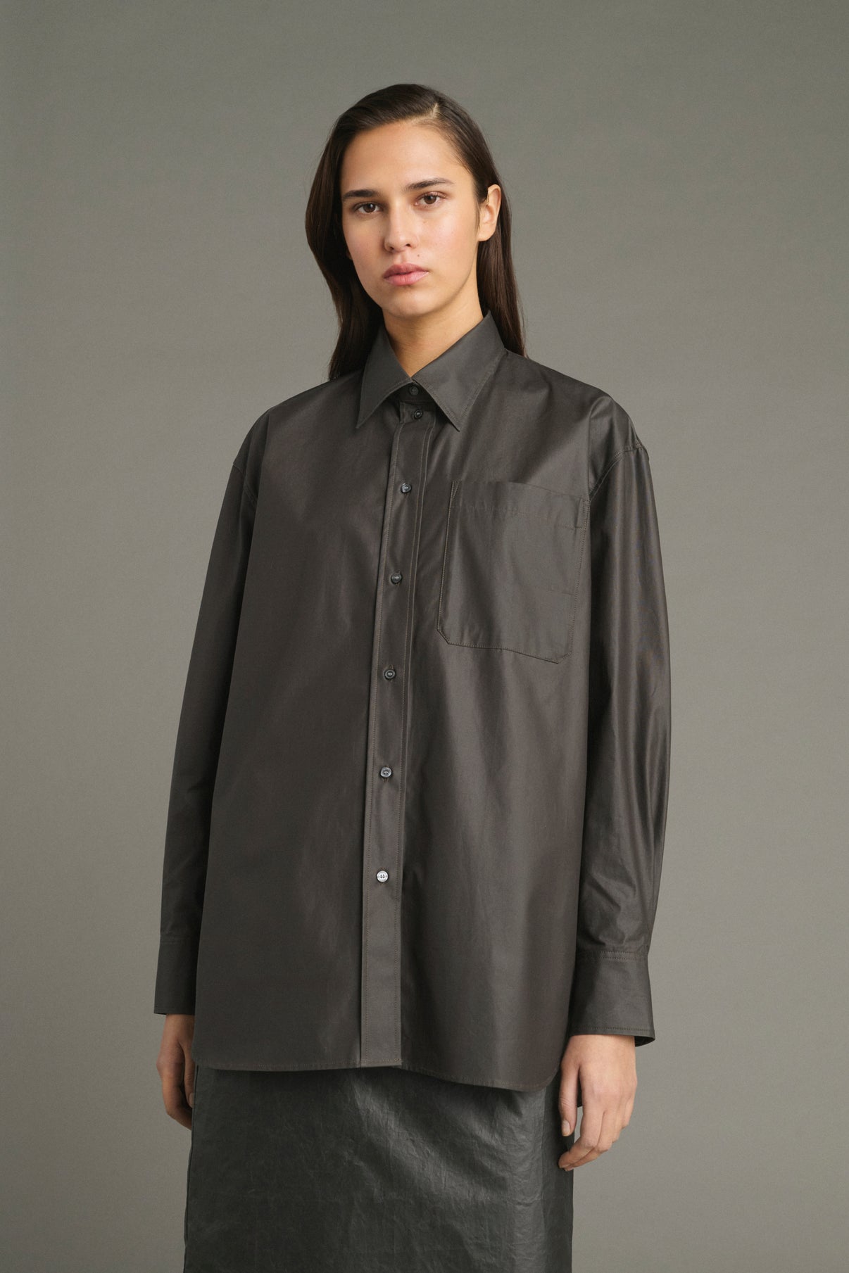 Chemise Carlotta - Marron Foncé - Coton - Femme vue 3