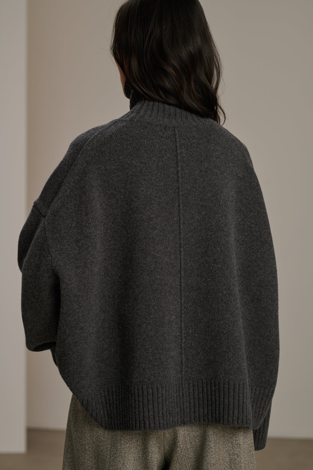 Pull William - Gris Foncé - Laine - Femme vue 4