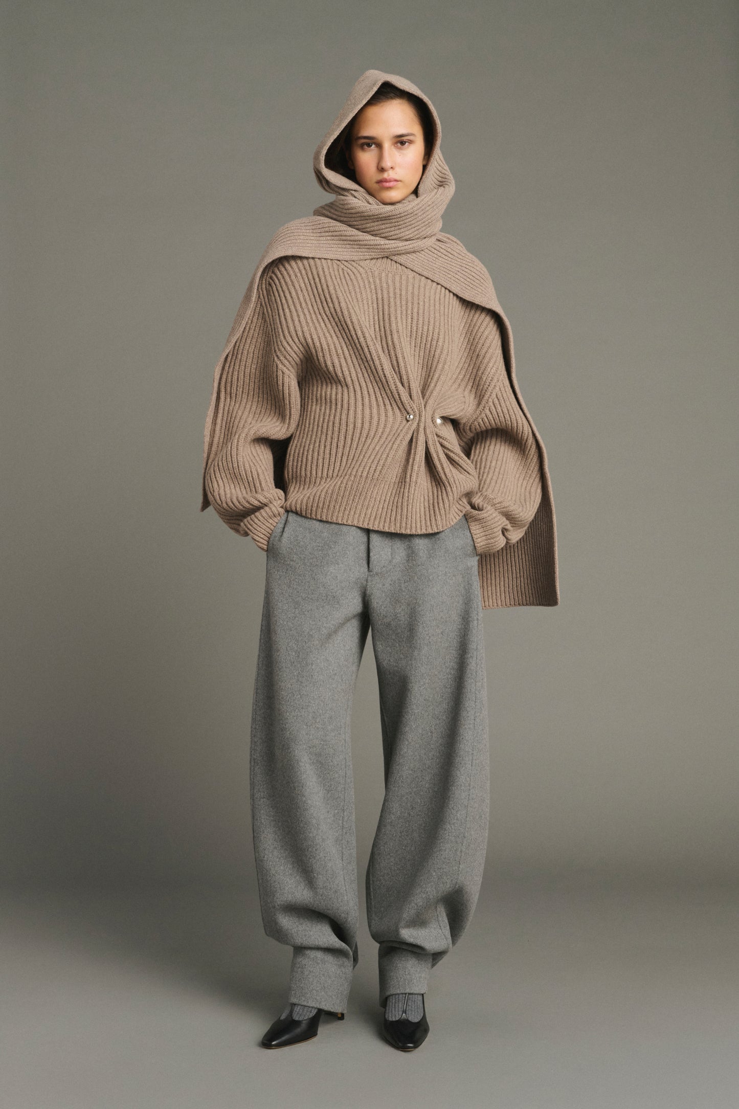 Pull Flamand - Beige Chiné - Laine Mérinos - Femme