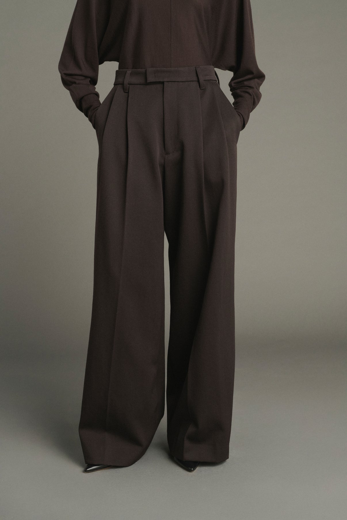 Pantalon Laumiere - Ébène - Laine - Femme vue 3
