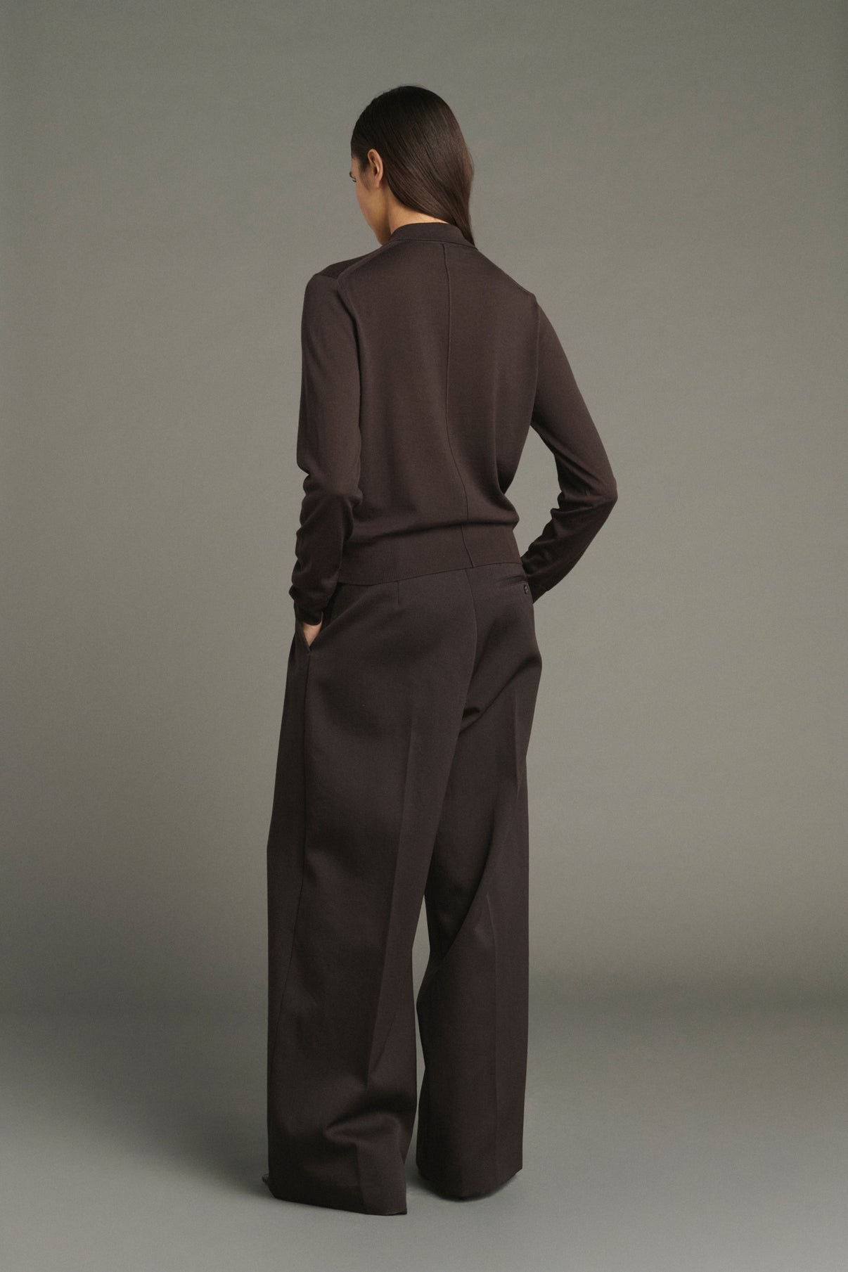 Pantalon Laumiere - Ébène - Laine - Femme vue 2