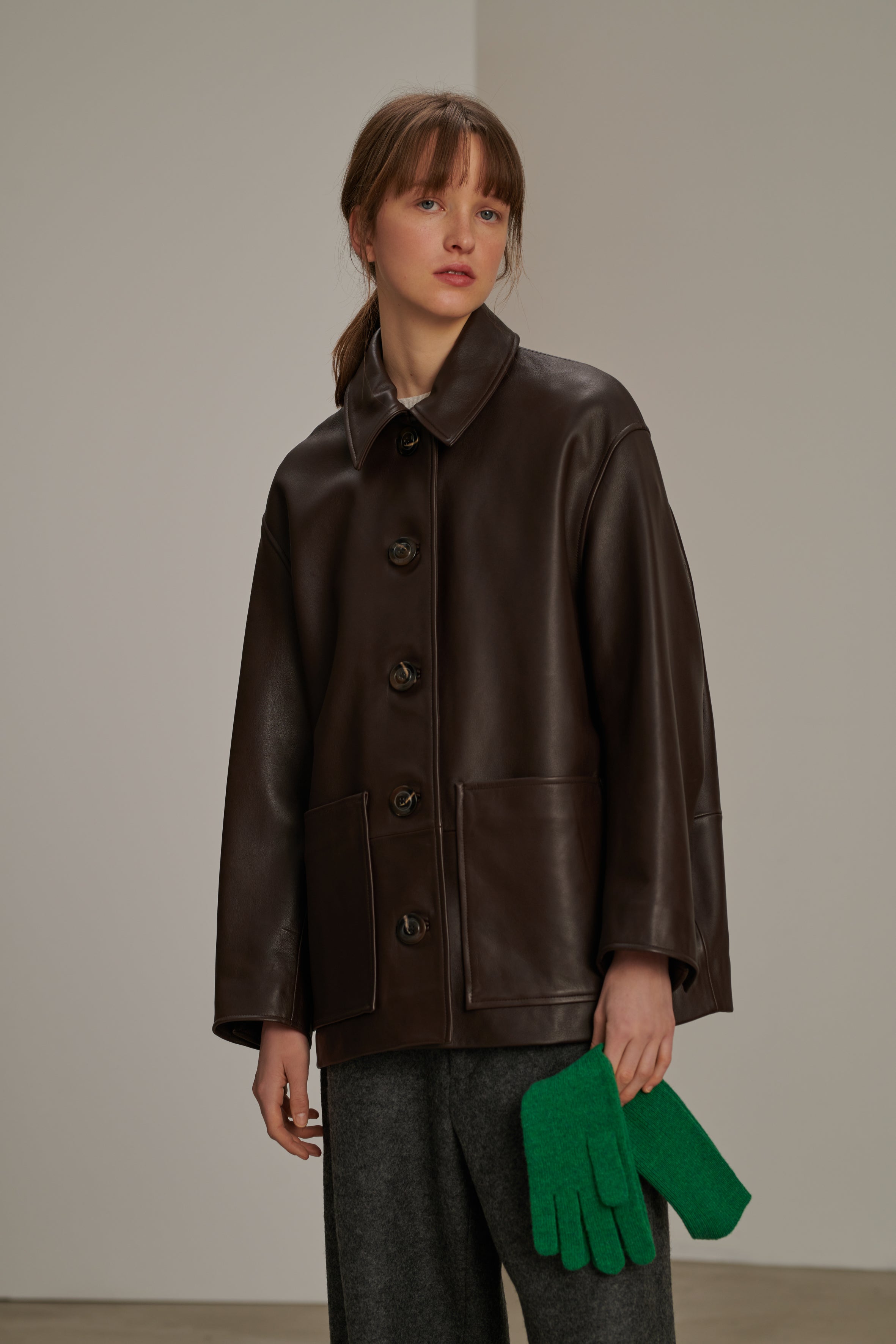 Easysure sale leather jacket top