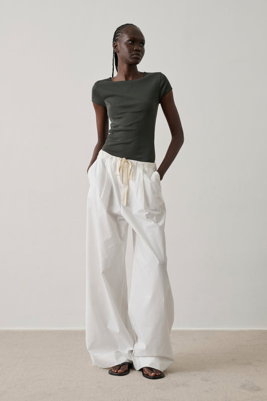 Pantalon Hugues - Blanc Cassé - Coton - Femme