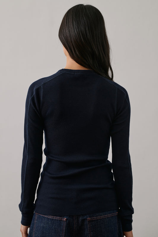 Tee-Shirt Gustave - Deep Navy - Laine - Femme