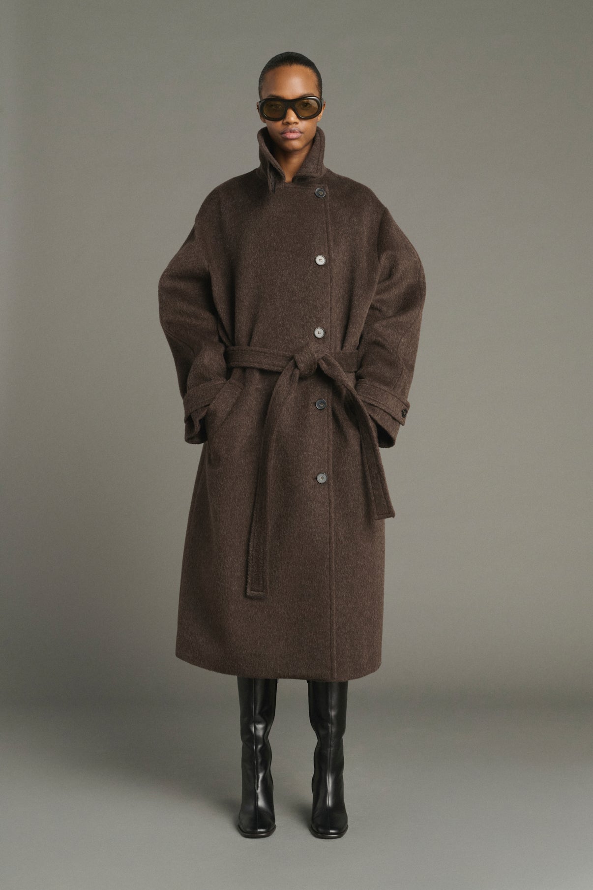 Jules coat – Brown – Wool – Women vue 1
