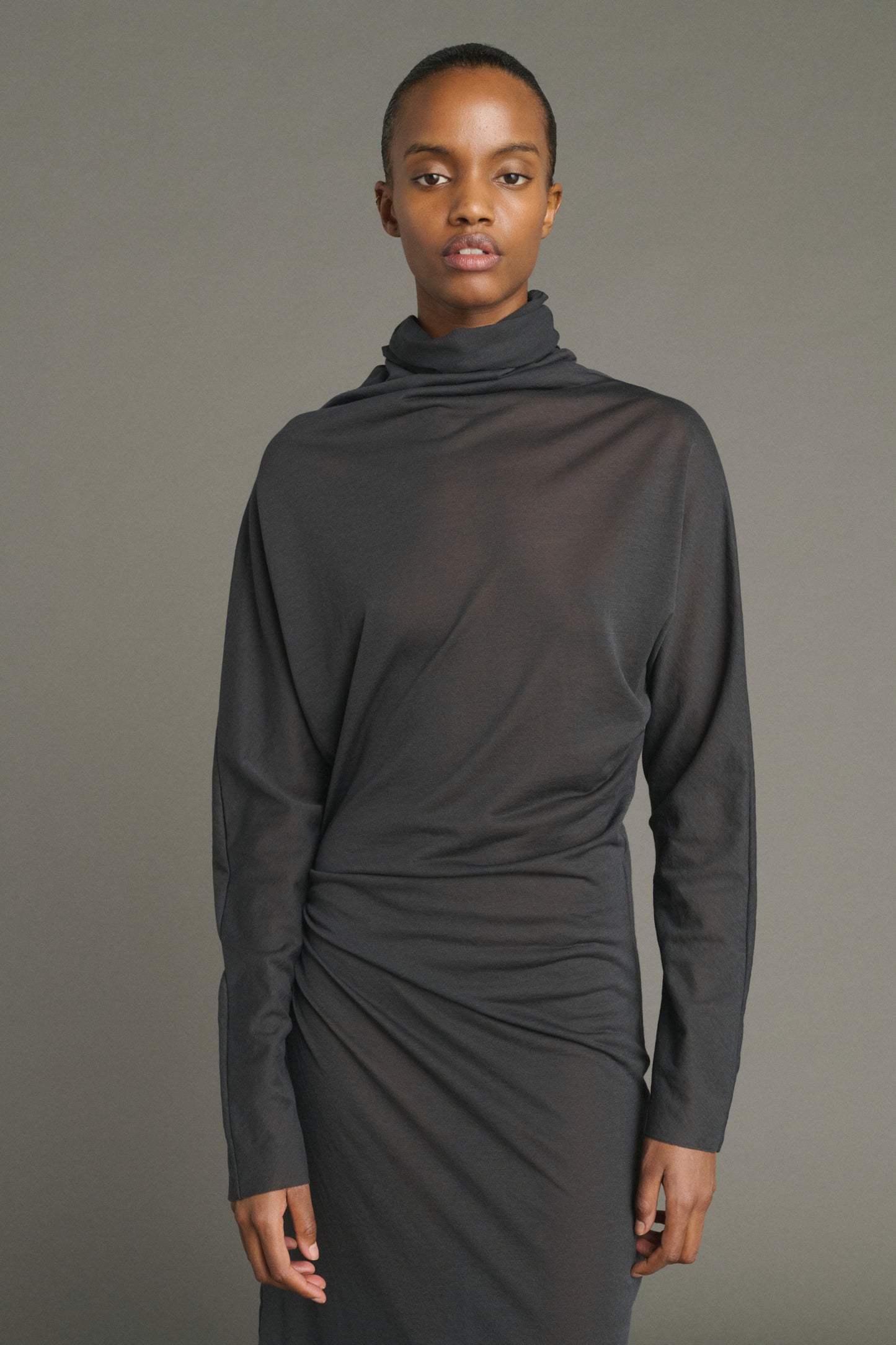 Robe Lola - Gris Anthracite - Coton - Femme