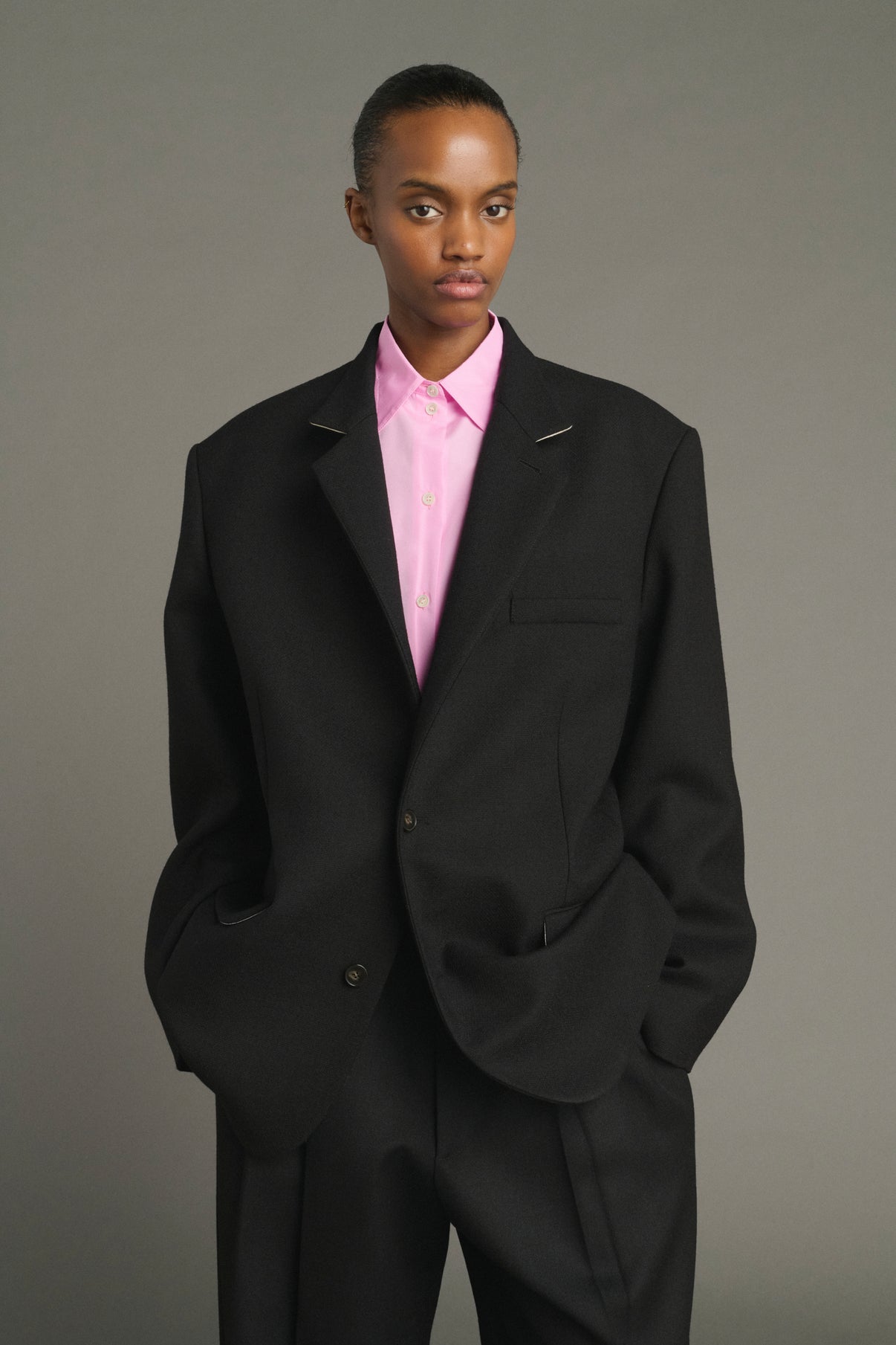 Lars coat - Black - Wool - Women vue 4