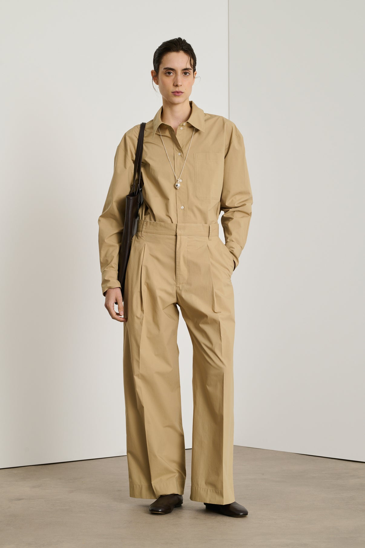 Pantalon Devy - Beige Foncé - Coton - Femme vue 5