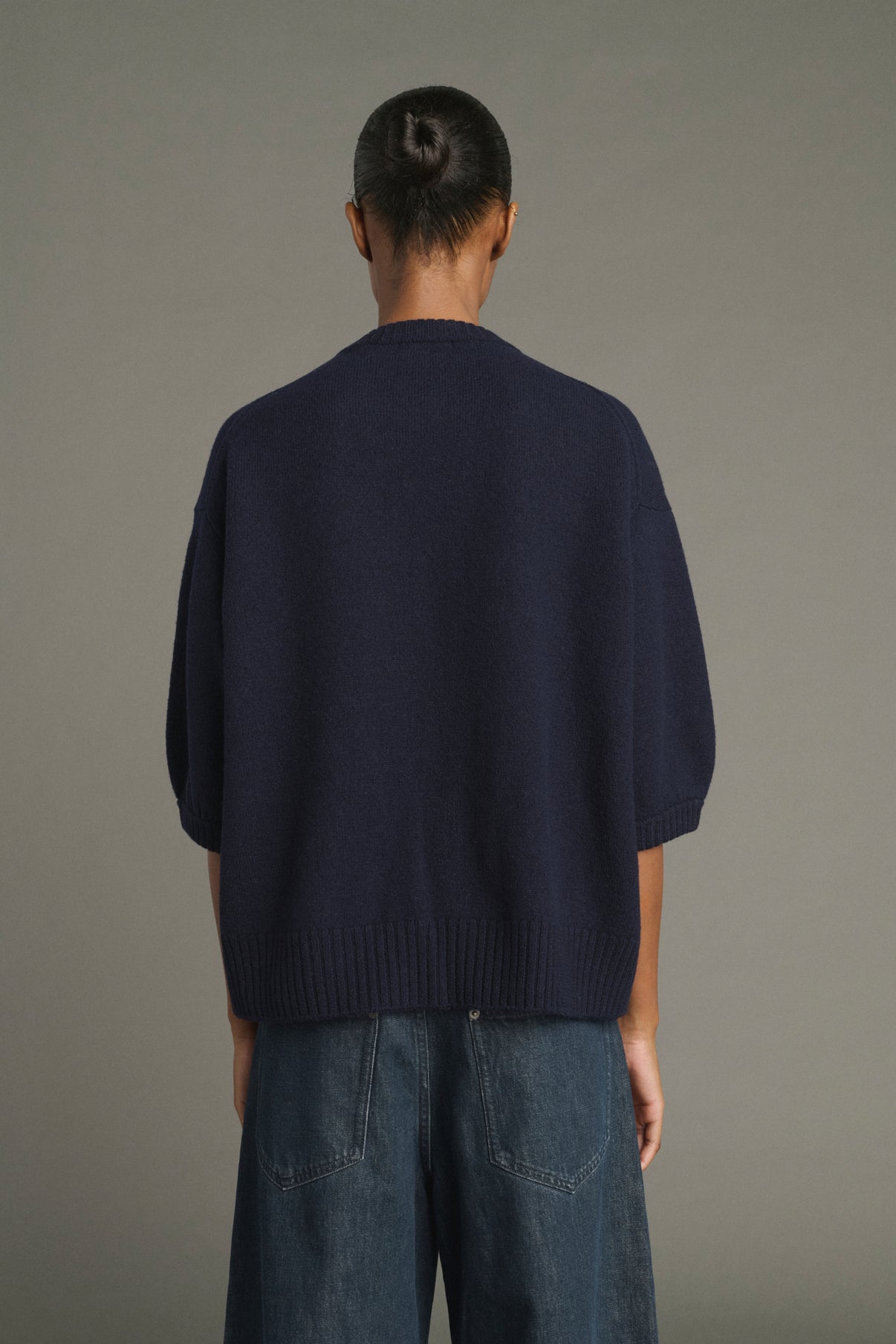 Pull Lise - Navy - Laine Mérinos - Femme vue 4