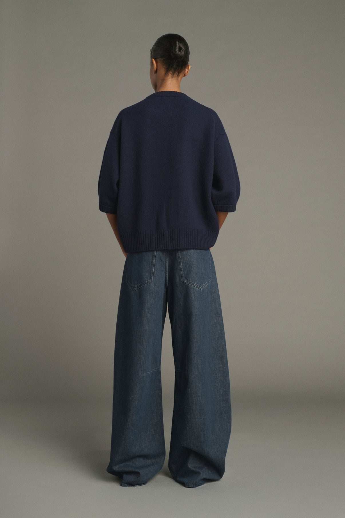 Pull Lise - Navy - Laine Mérinos - Femme vue 2