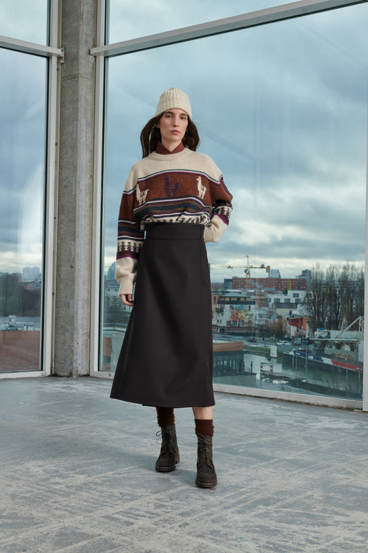 SKIRT REINE CHARCOAL