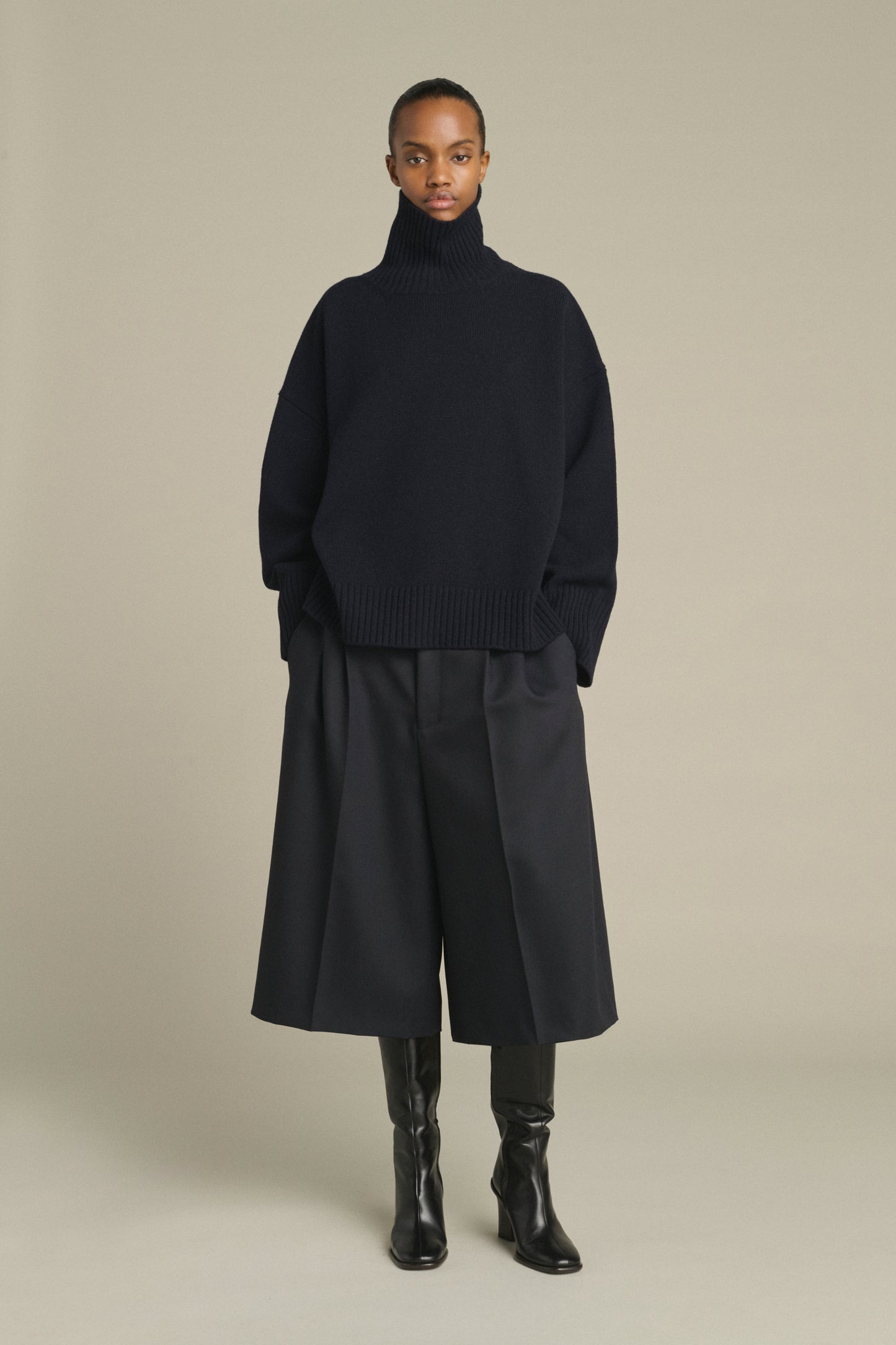 William Pullover - Navy - Merino Wool - Women