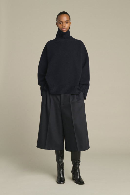 Pull William - Navy - Laine Mérinos - Femme