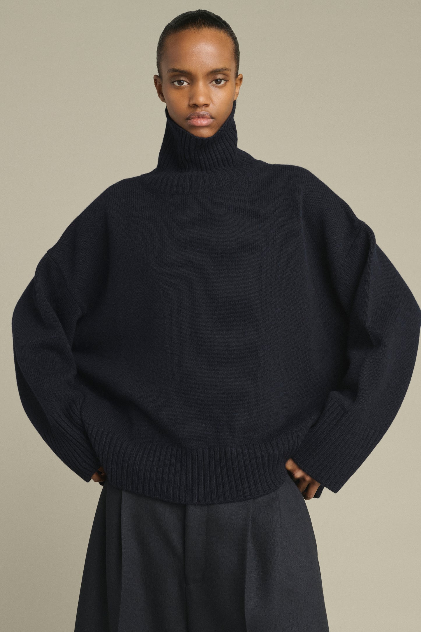 William Pullover - Navy - Merino Wool - Women