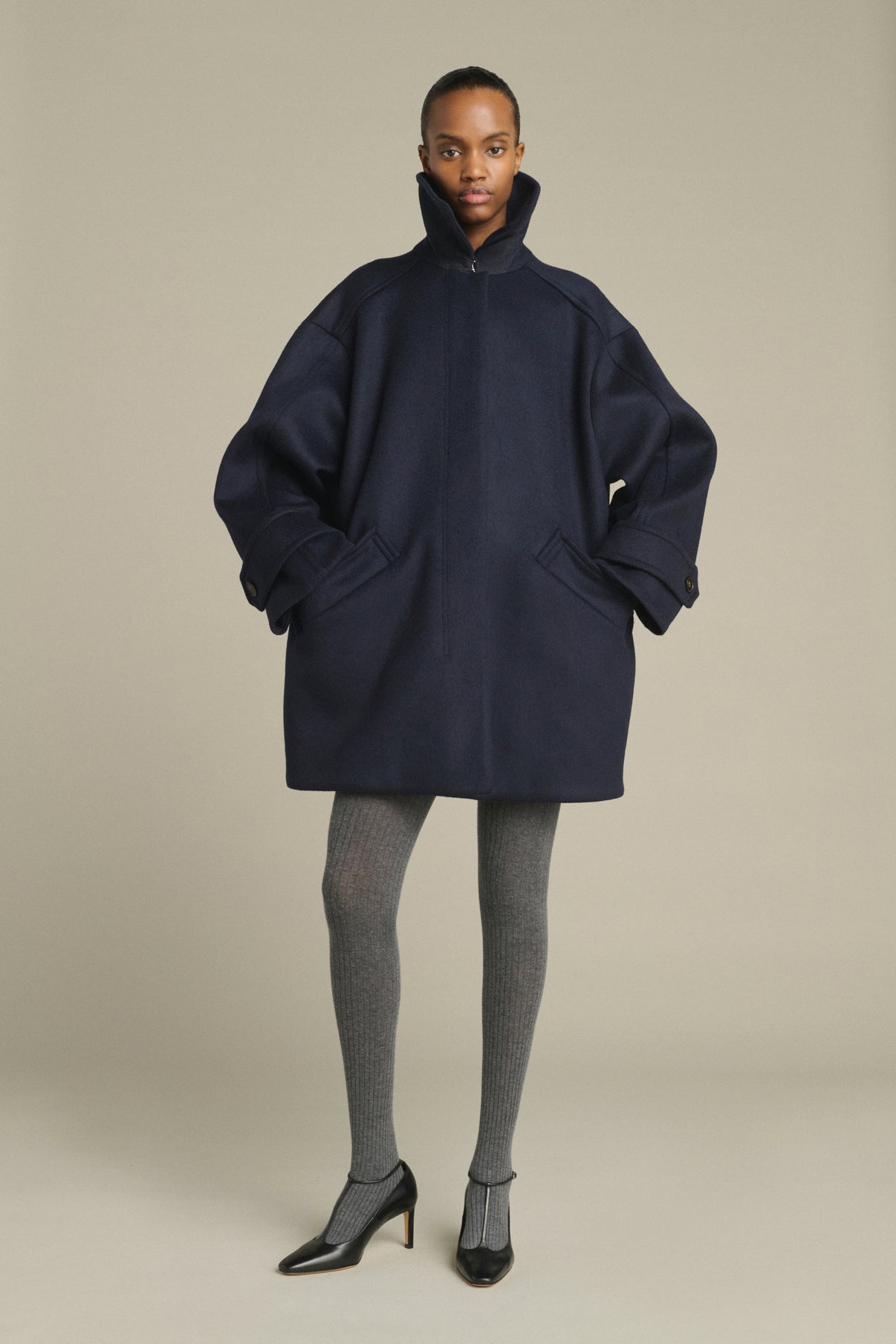 Manteau Kasper - Dark Navy - Laine - Femme vue 1