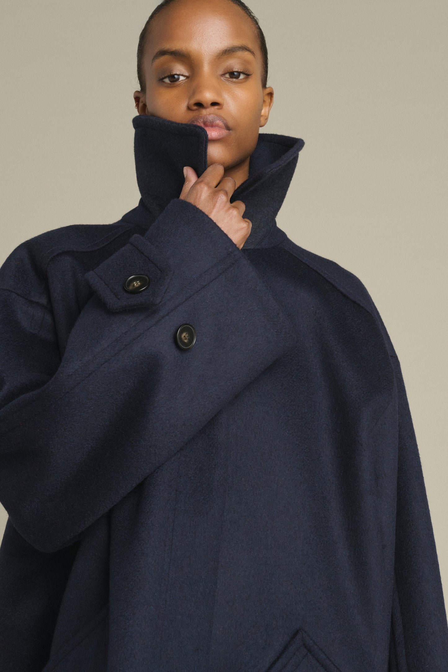 Manteau Kasper - Dark Navy - Laine - Femme