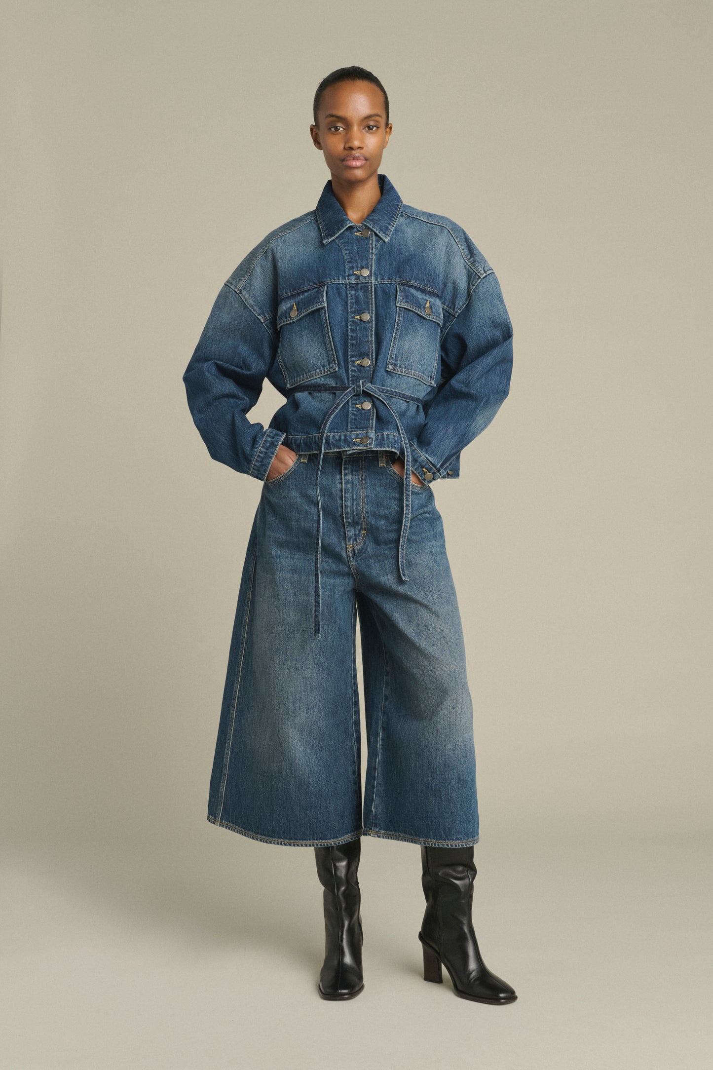 Joyce Bermuda shorts - Washed Blue denim - Cotton - Women