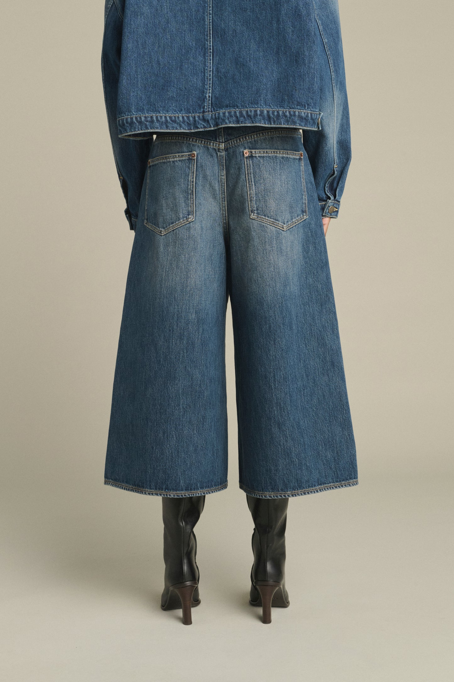 Joyce Bermuda Shorts - Washed Blue Denim - Cotton - Women