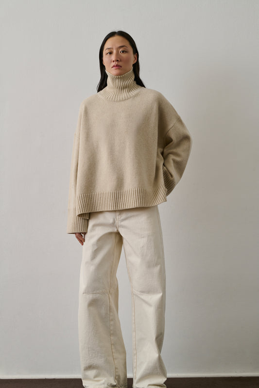Pull William - Écru Chiné - Laine - Femme