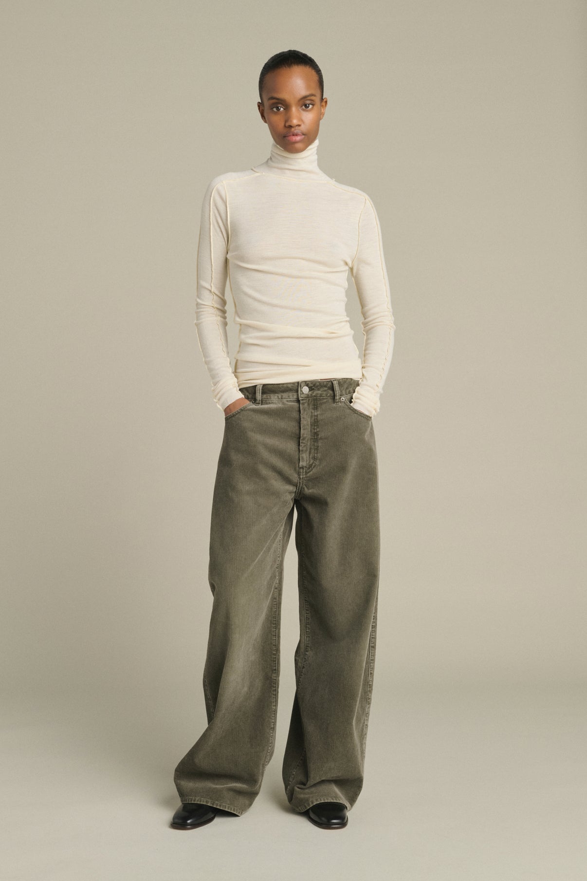 Pantalon Hunter - Gris - Coton - Femme vue 2