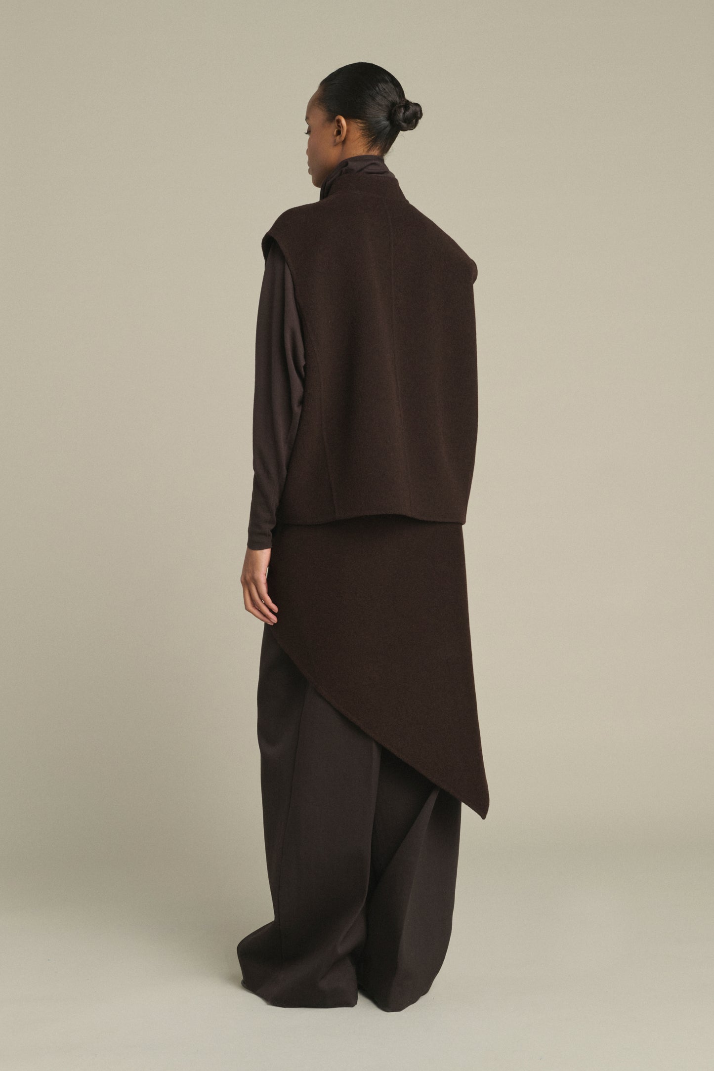 Jacket Adeline - Dark Brown - Wool - Women