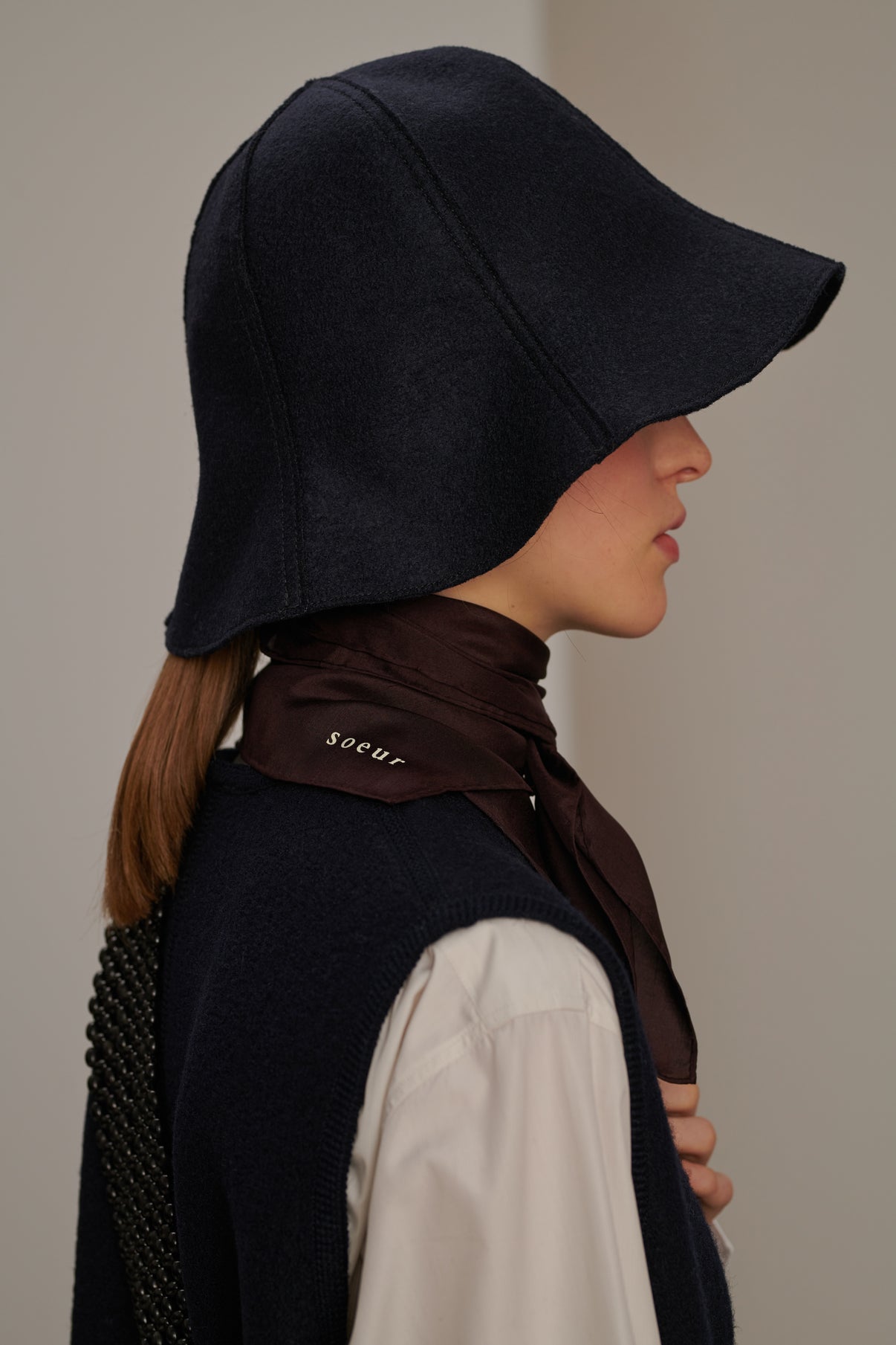 Chapeau Umbrella - Navy - Laine - Femme vue 2