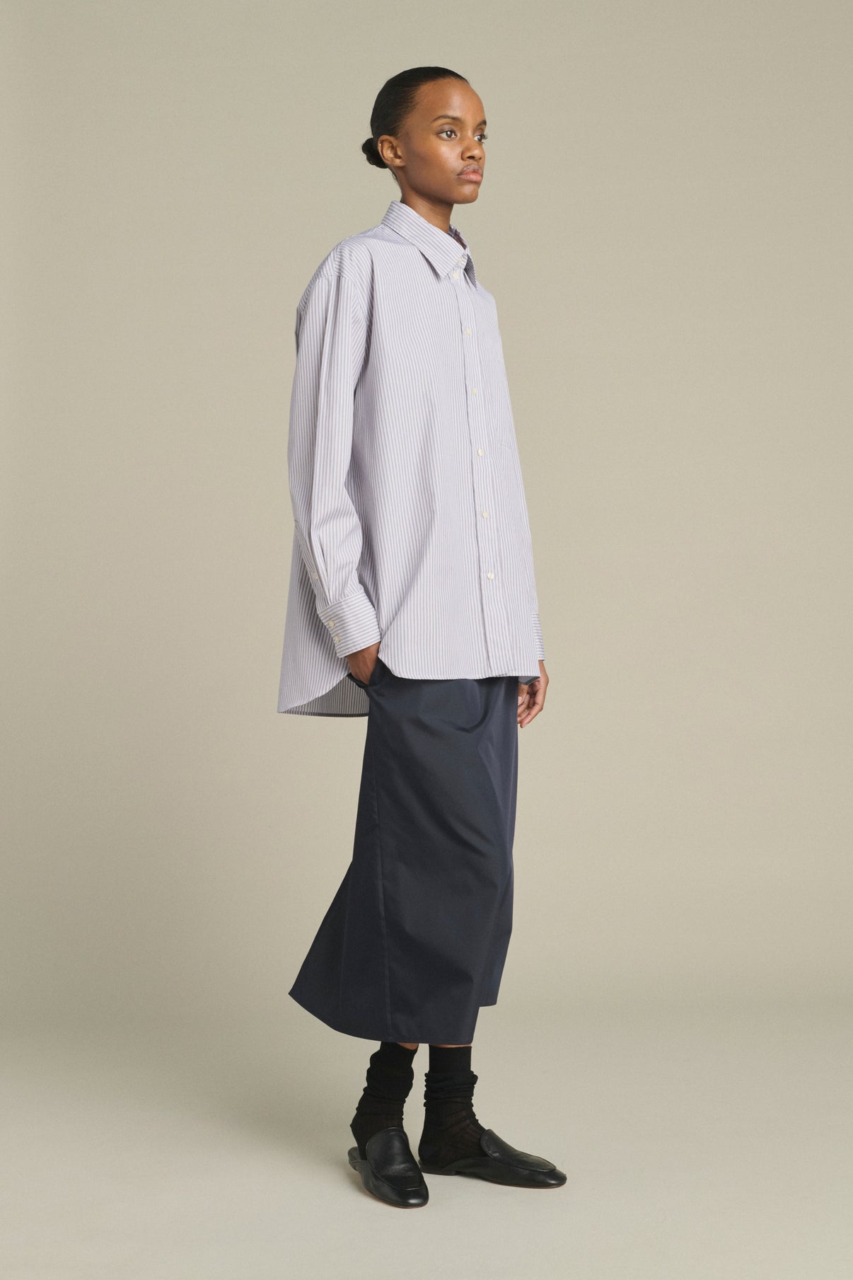 Shirt Carlotta - Blue/Beige - Cotton - Women vue 1