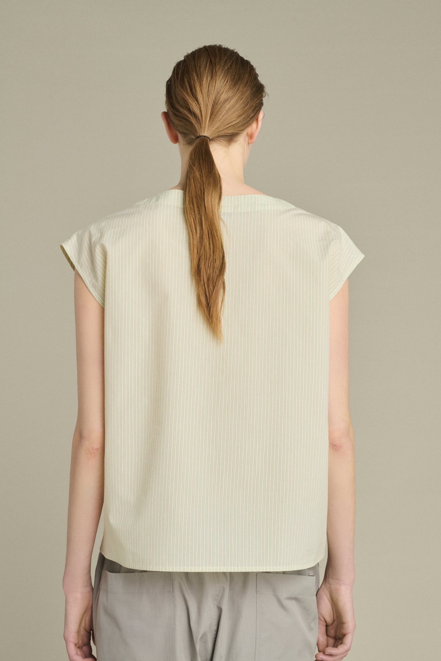 Blouse Lorena - Vert/Écru - Coton - Femme
