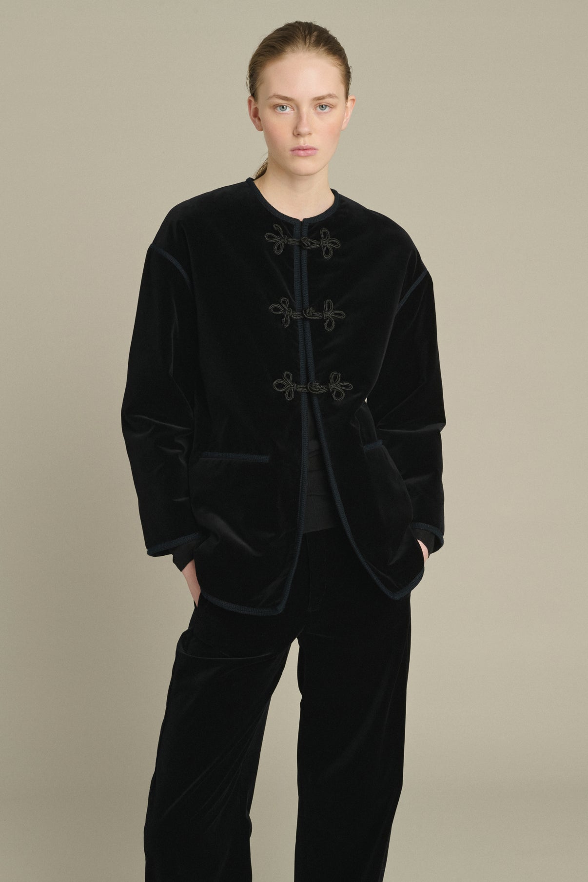 Veste Lutetia - Noir - Coton - Femme vue 3
