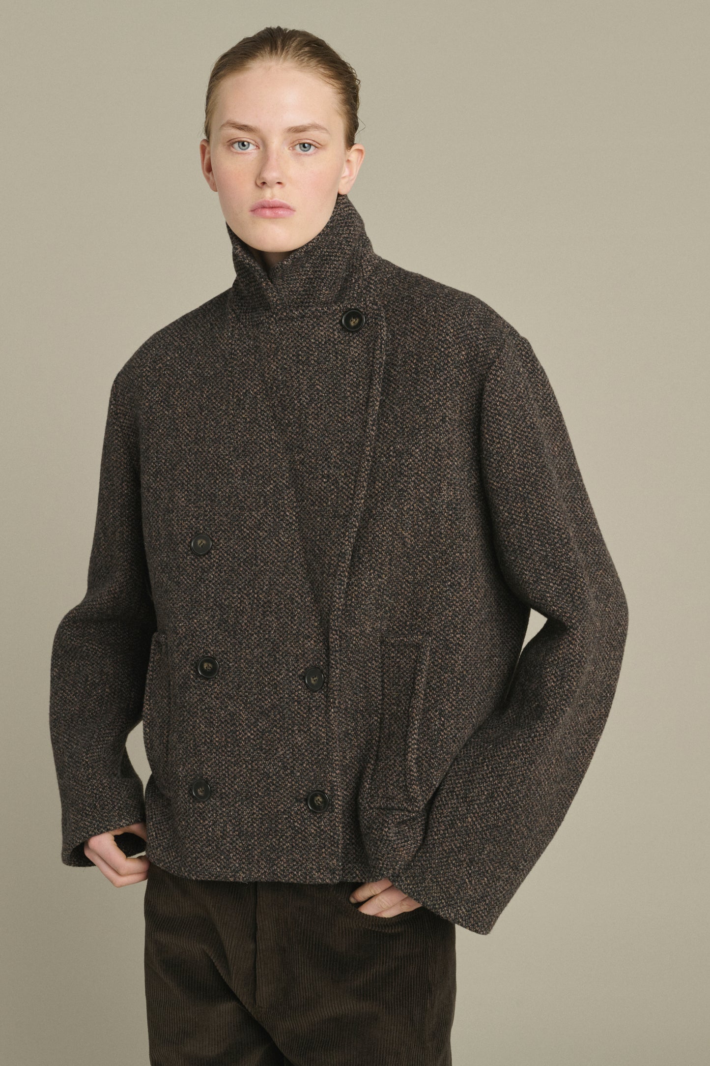 Manteau Joseph - Marron/Noir - Laine - Femme