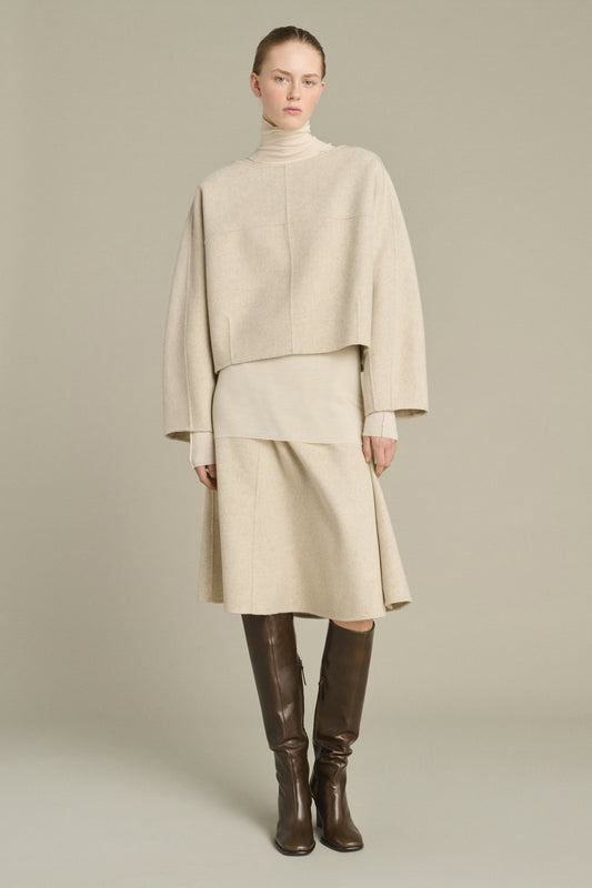 Pull Hora - Écru/Gris - Laine - Femme