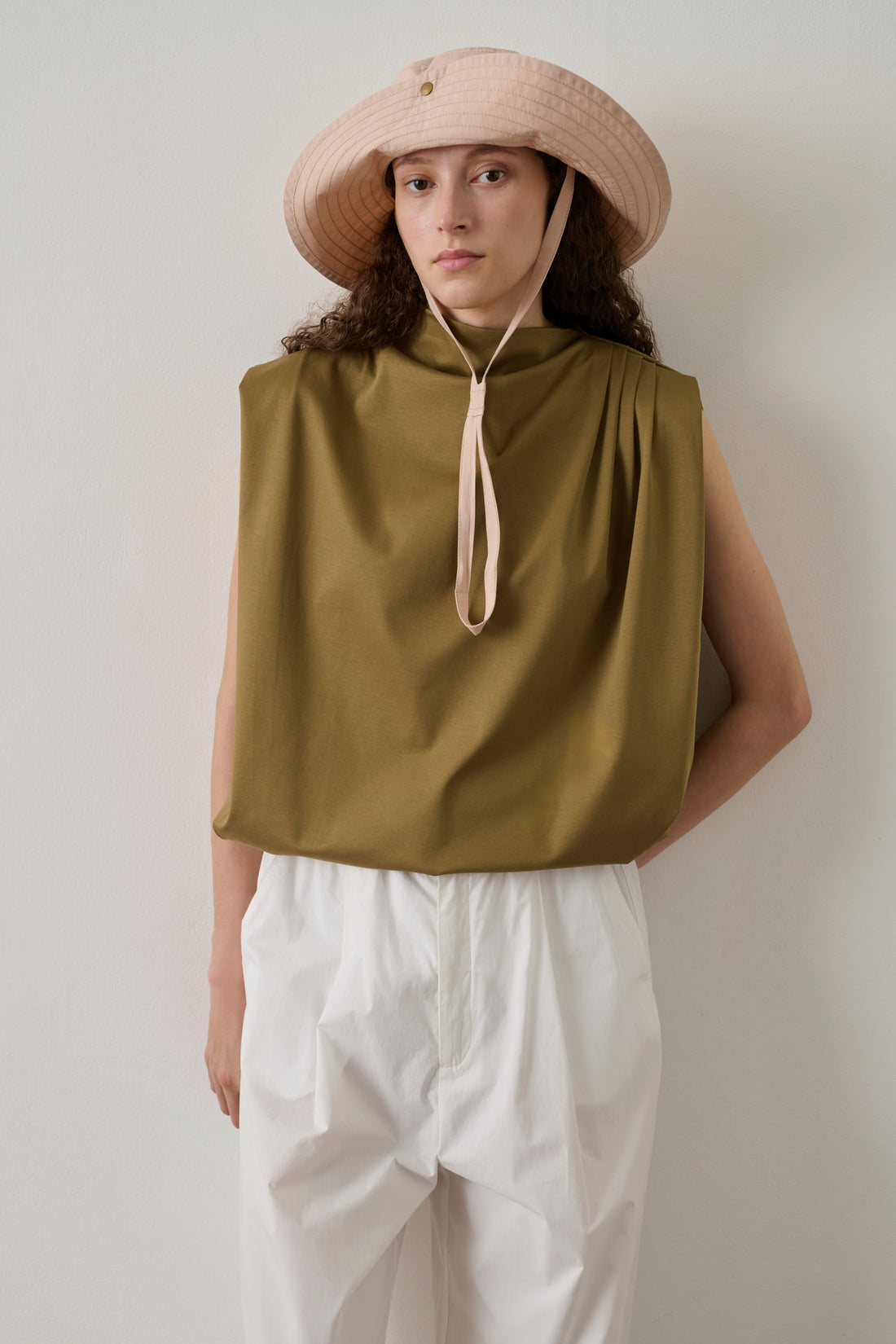 Isaho Hat - Rose Blush Cotton Topstitched - Soeur