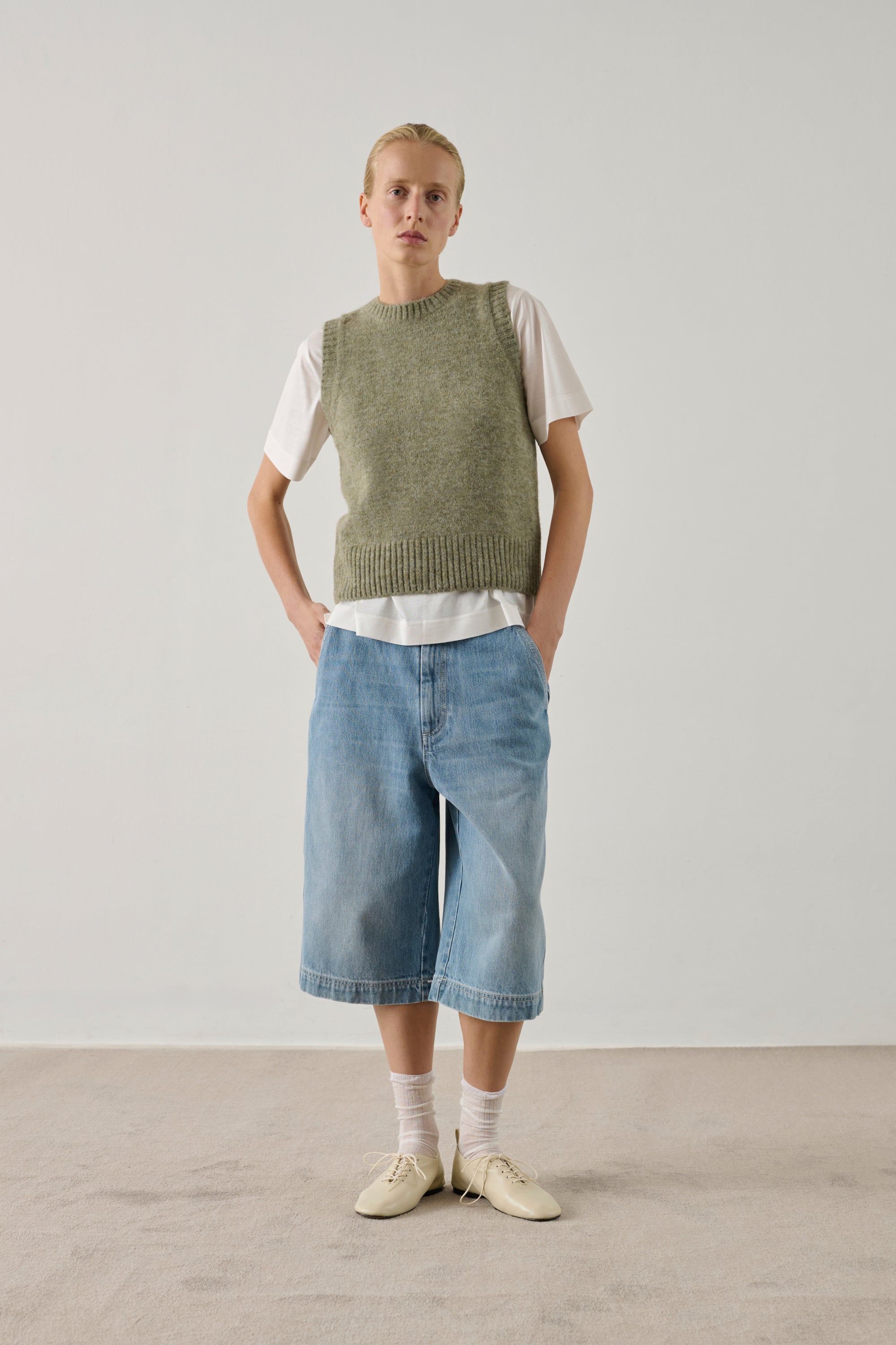 Namaste Vest - Aqua Alpaca Sleeveless Women's - Soeur