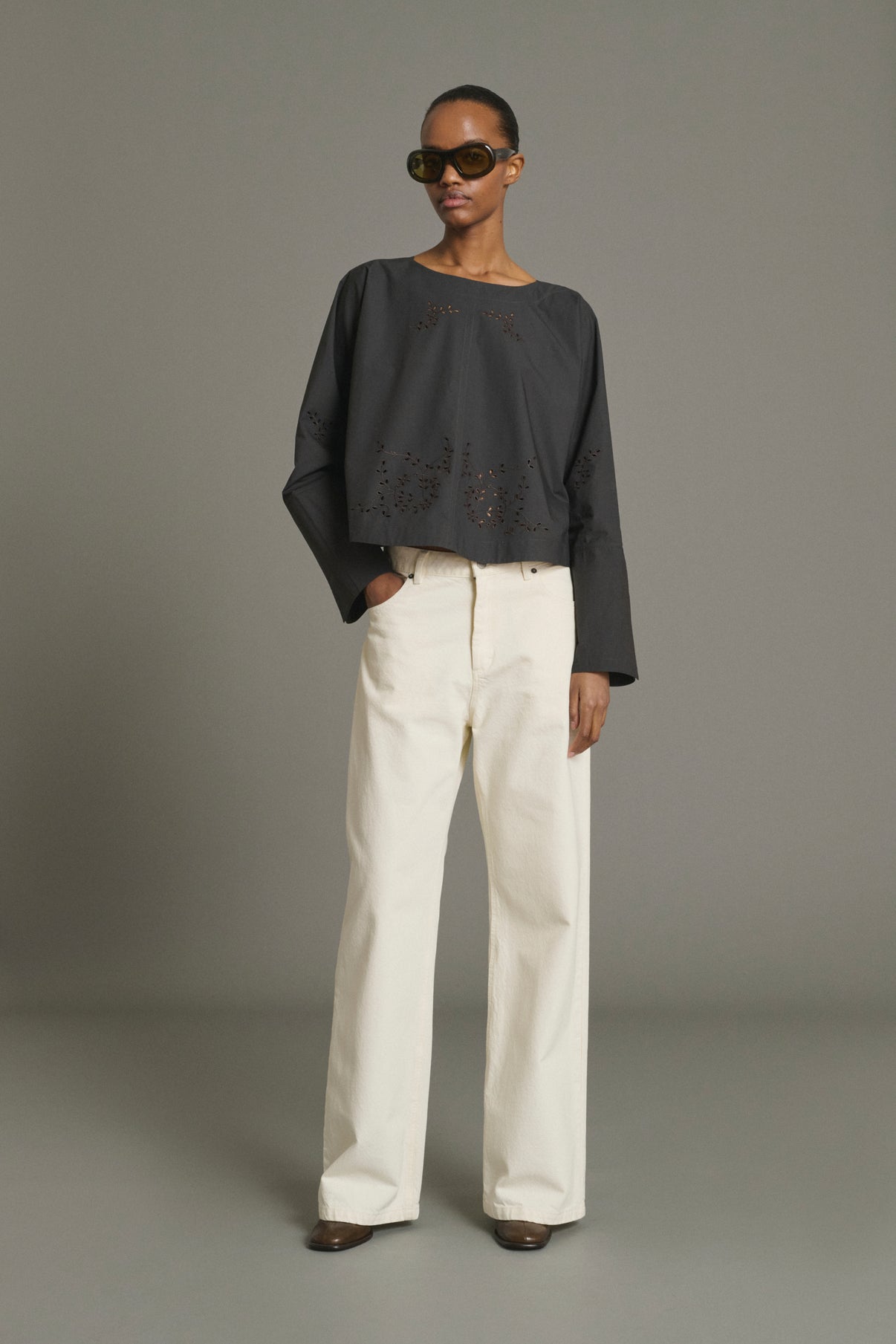 Jeans Calvin - Écru Straight Denim Women's - Soeur vue 5