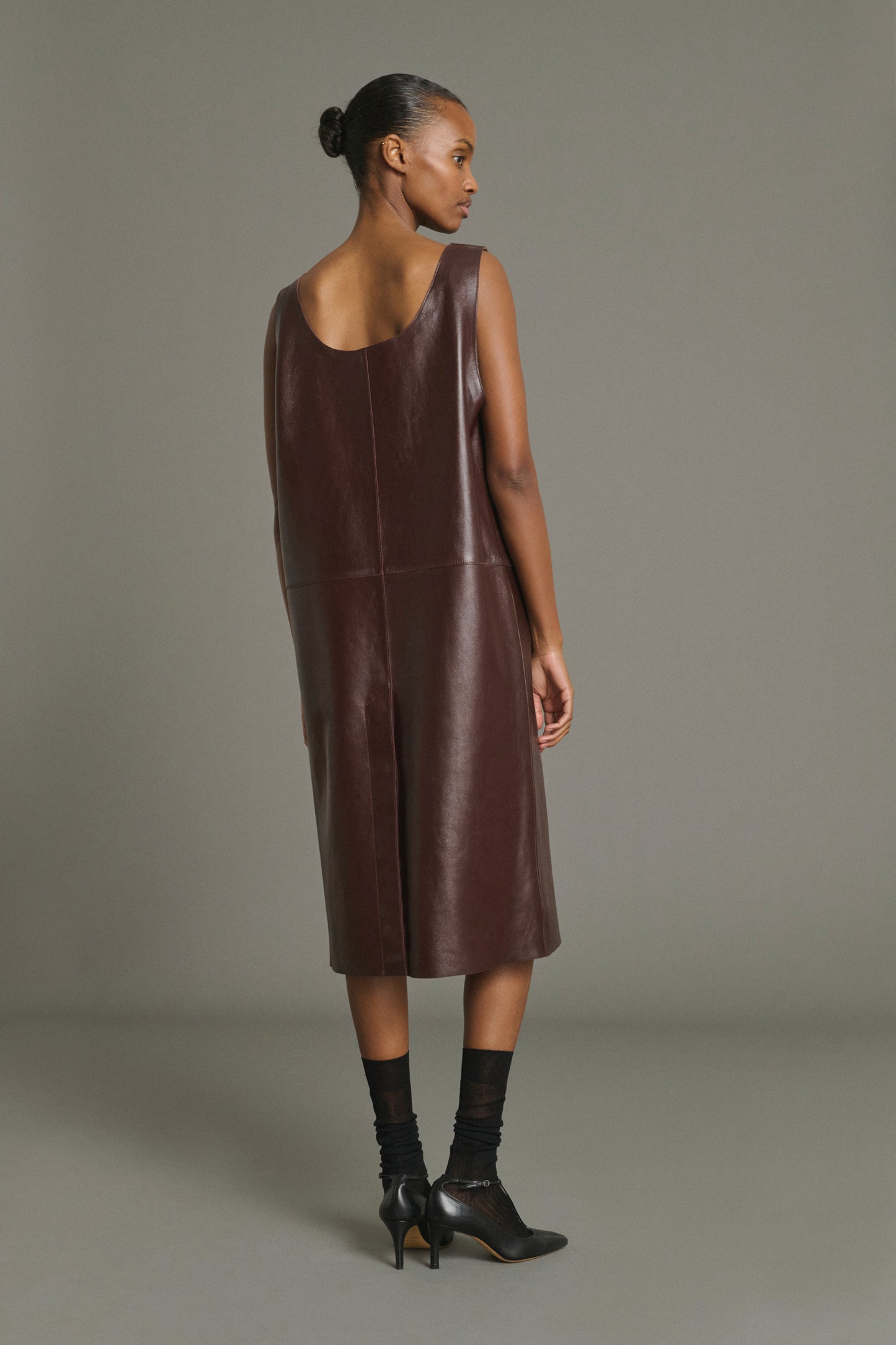 Robe Joa - Bordeaux - Cuir - Femme